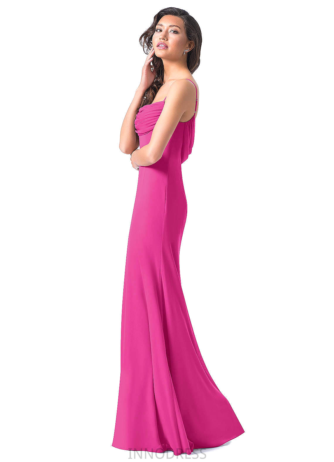 Kaylyn Natural Waist Spaghetti Staps Sleeveless A-Line/Princess Floor Length Bridesmaid Dresses