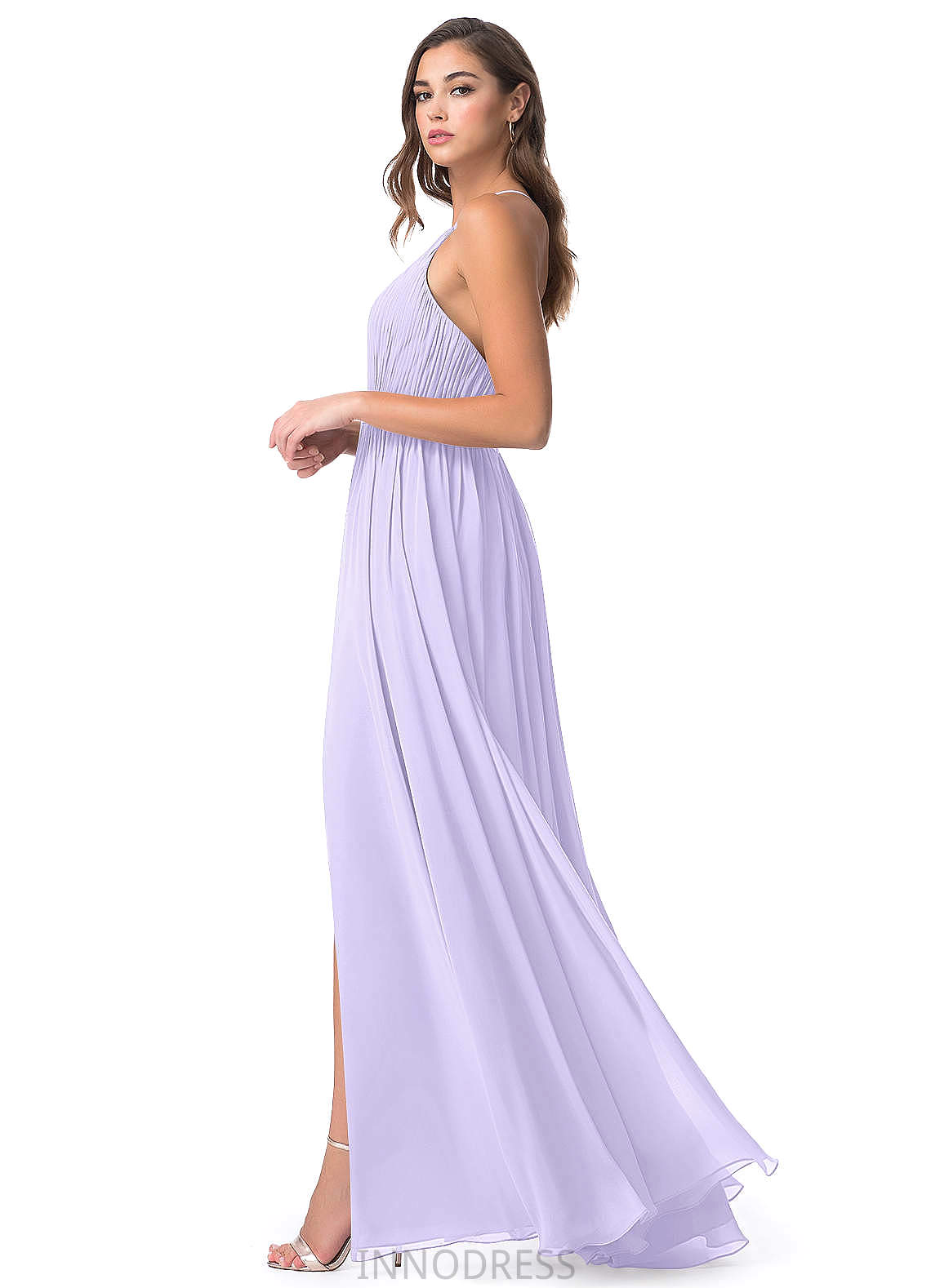 Athena Natural Waist Scoop Trumpet/Mermaid Sleeveless Velvet Floor Length Bridesmaid Dresses