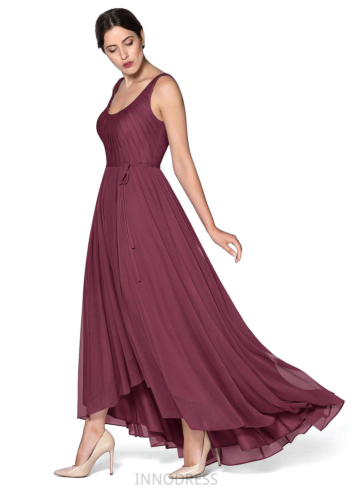 Danika Floor Length A-Line/Princess Off The Shoulder Sleeveless Natural Waist Bridesmaid Dresses