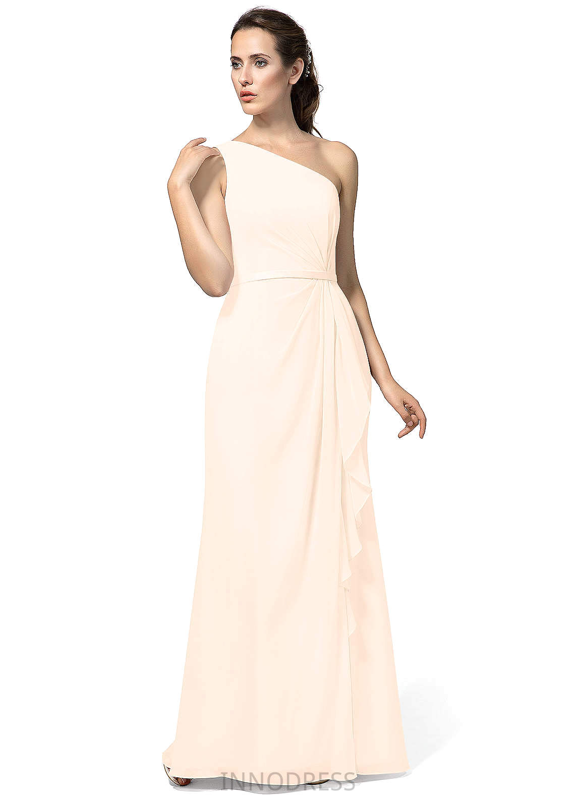 Roberta Natural Waist V-Neck Sleeveless A-Line/Princess Floor Length Bridesmaid Dresses