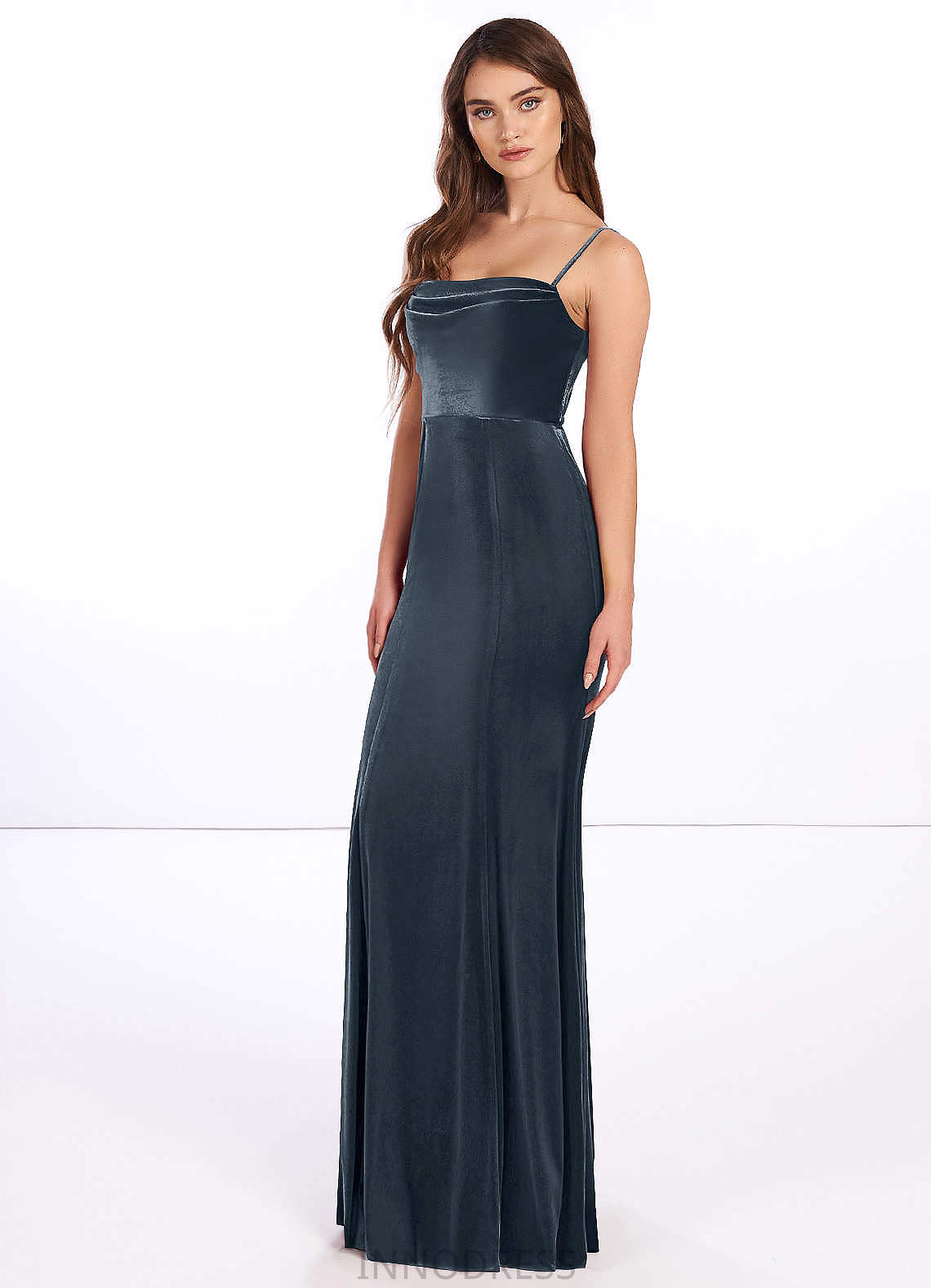 Jaden Floor Length Sleeveless Spandex Trumpet/Mermaid Natural Waist Bridesmaid Dresses