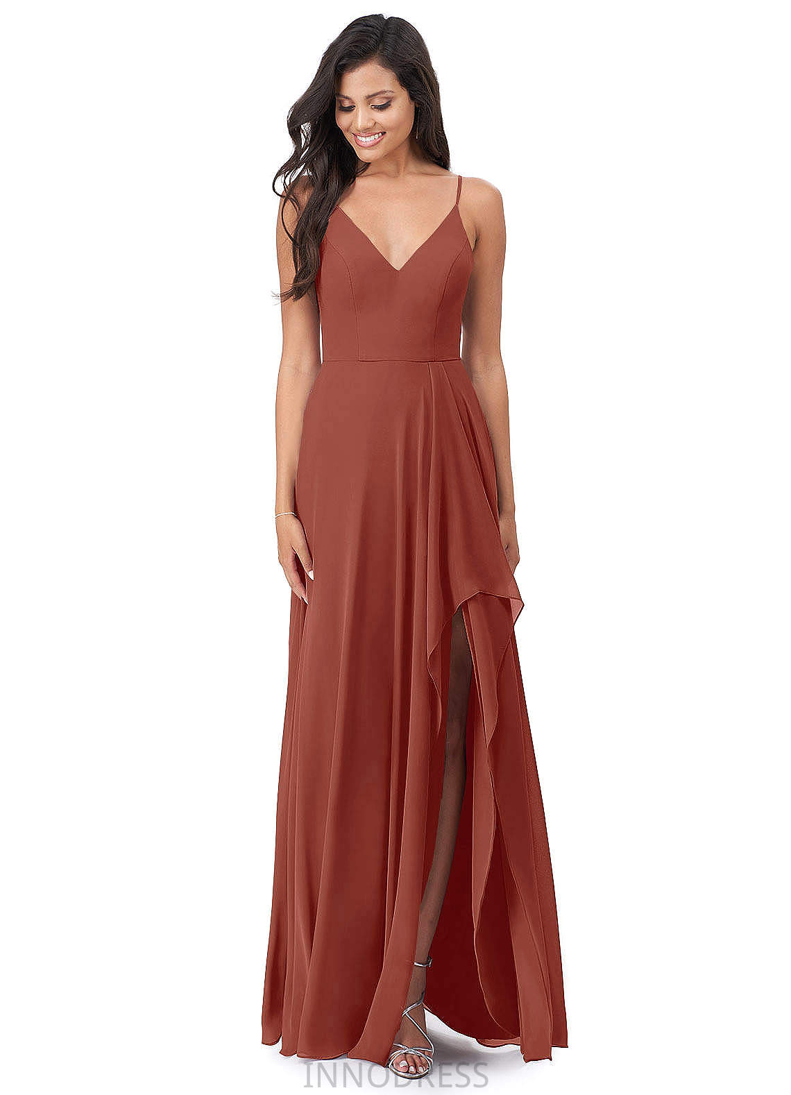 Camilla Sleeveless Natural Waist Halter A-Line/Princess Floor Length Bridesmaid Dresses