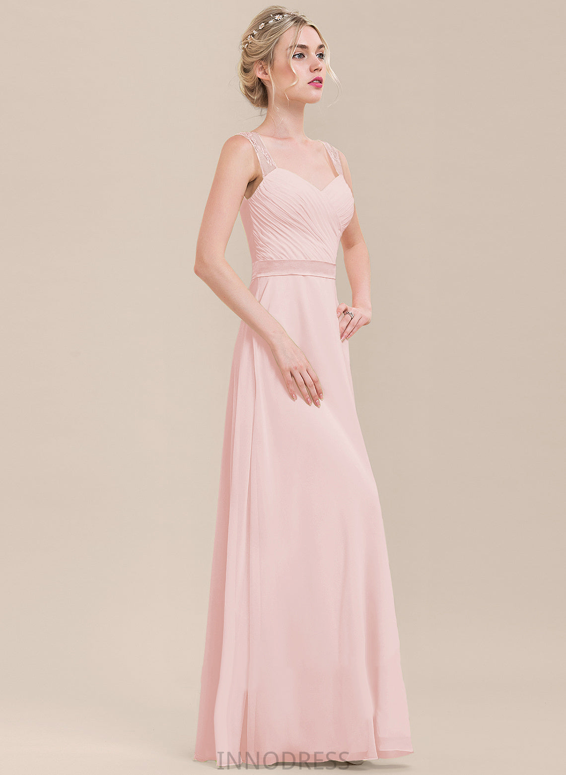 Embellishment Neckline Silhouette A-Line Length Ruffle Fabric Sweetheart Floor-Length Mandy Sleeveless Floor Length Bridesmaid Dresses