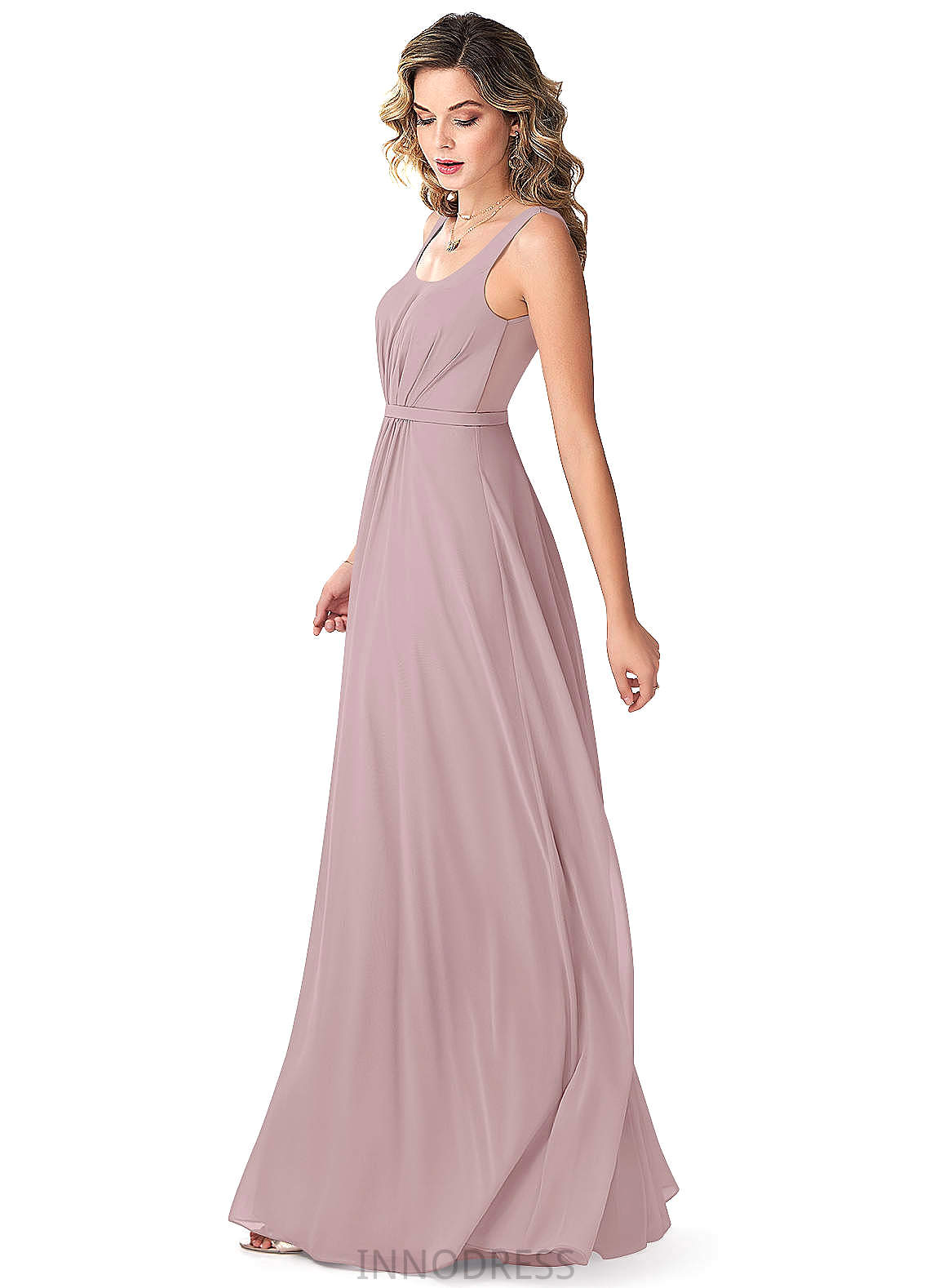 Sibyl Natural Waist Trumpet/Mermaid Floor Length Sleeveless Satin Spaghetti Staps Bridesmaid Dresses