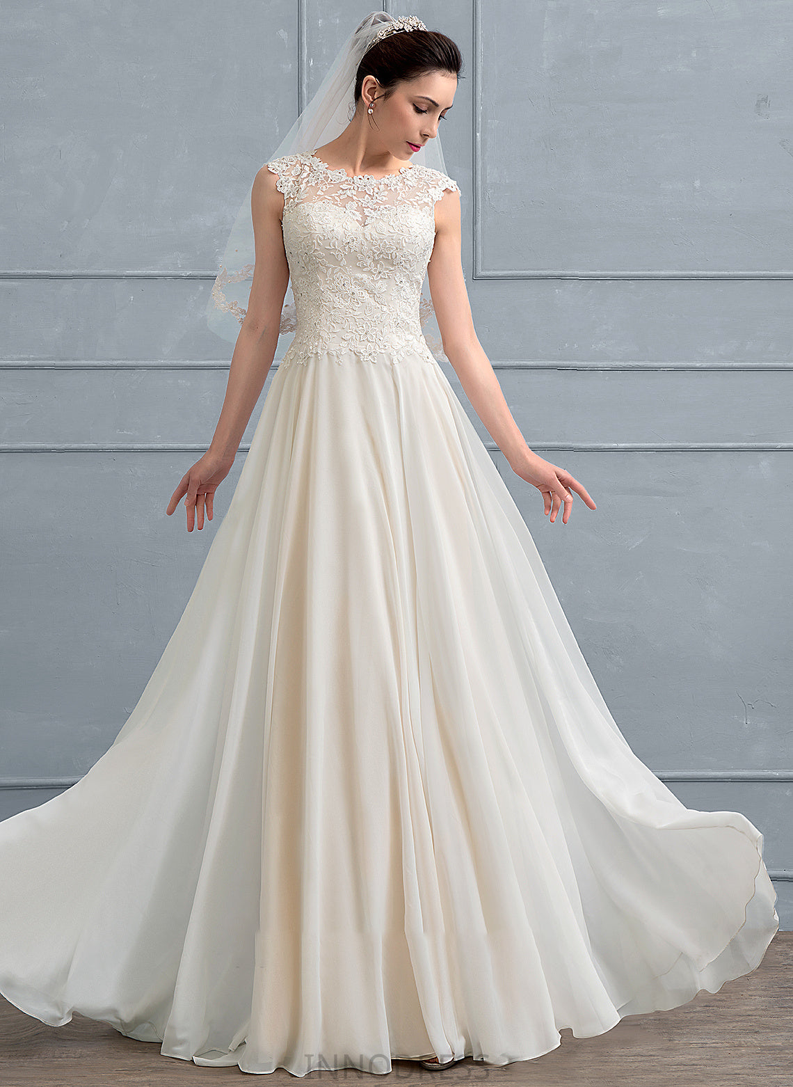 Chiffon Beading Floor-Length Sequins Dress Wedding Dresses Wedding With A-Line Vivian