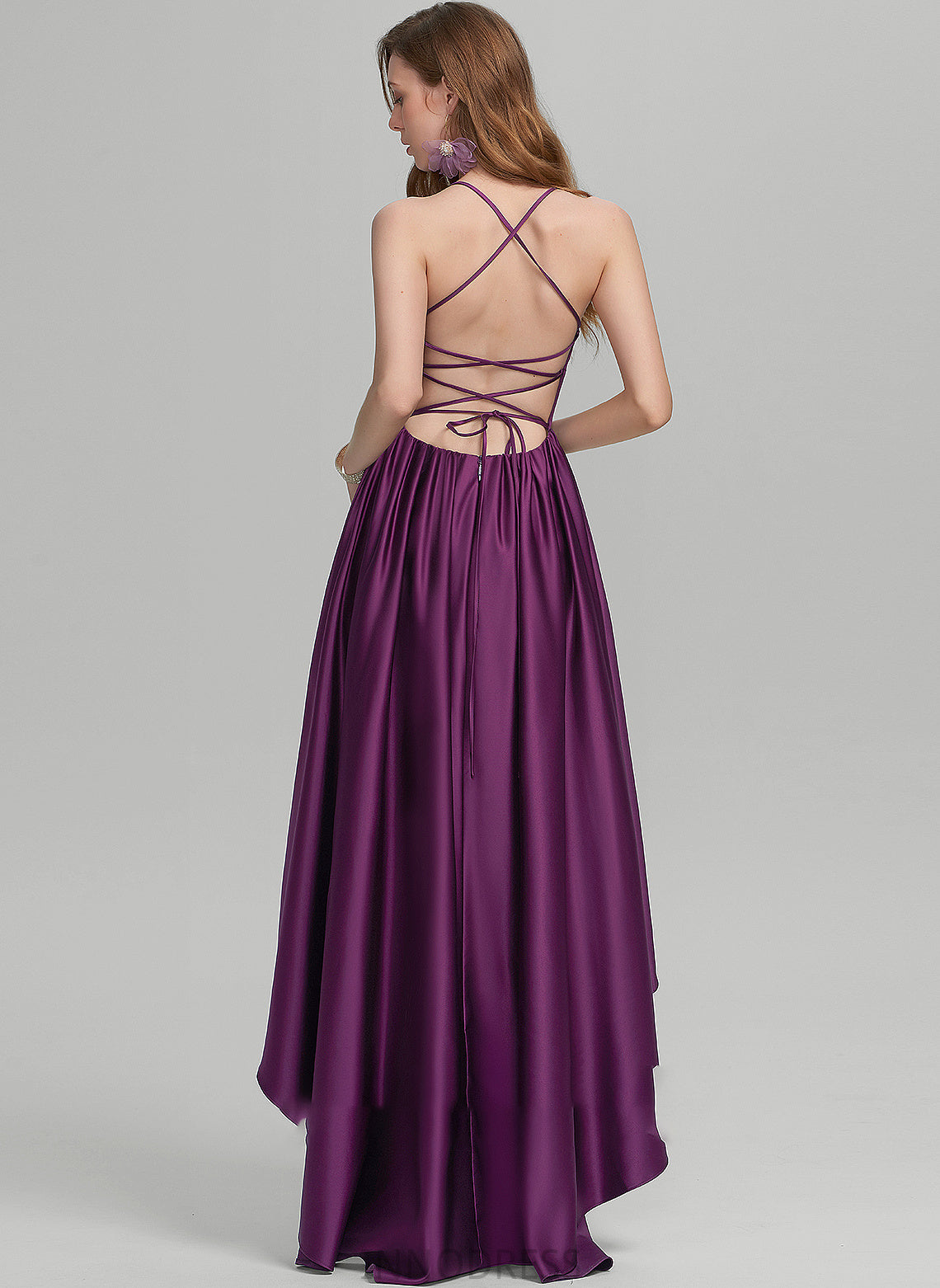 Prom Dresses Ball-Gown/Princess Simone Satin Square Asymmetrical Neckline