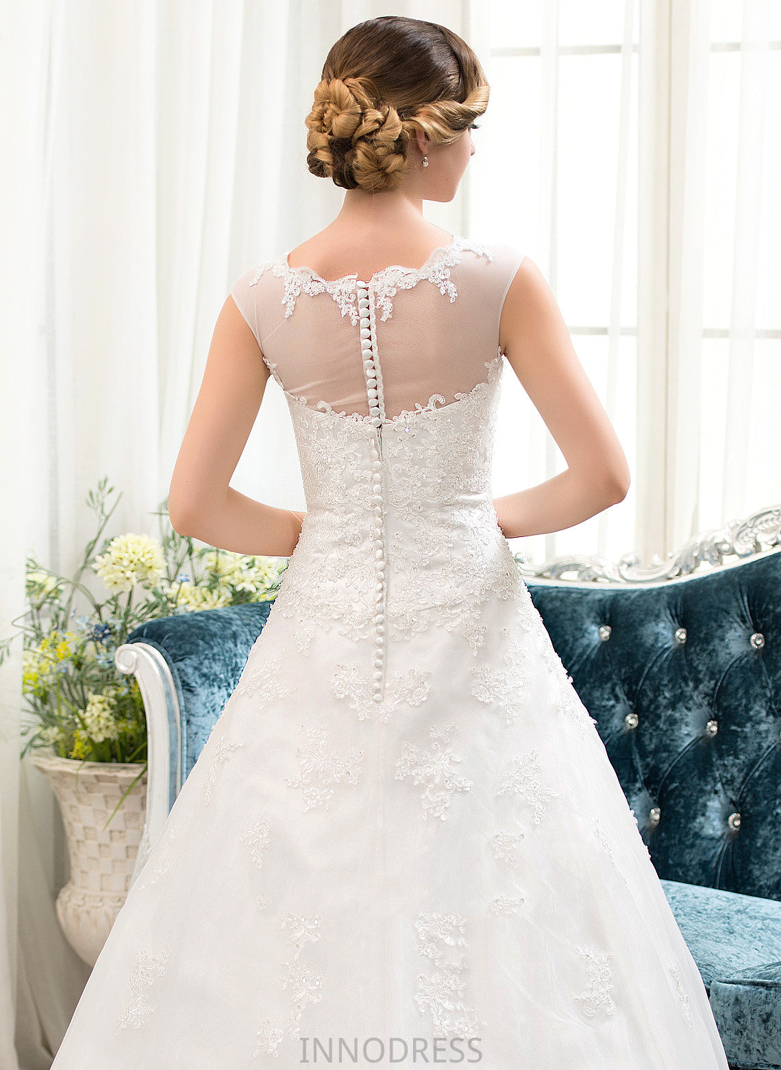 Sequins Wedding Wedding Dresses Dress Rosalind Illusion Sweep Lace With Ball-Gown/Princess Tulle Train Beading Organza