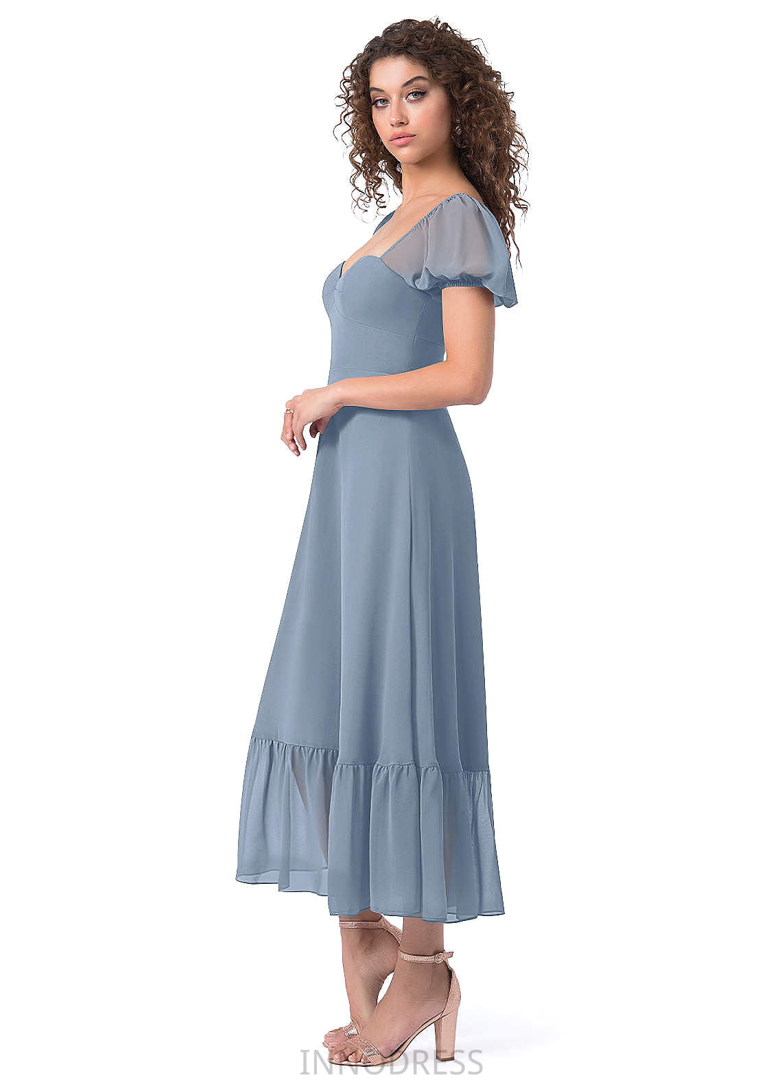 Naima Natural Waist Floor Length A-Line/Princess Sleeveless Scoop Bridesmaid Dresses