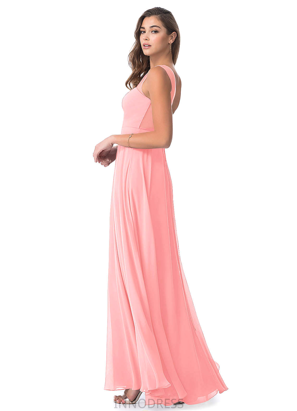 Patsy A-Line/Princess V-Neck Floor Length Natural Waist Sleeveless Bridesmaid Dresses