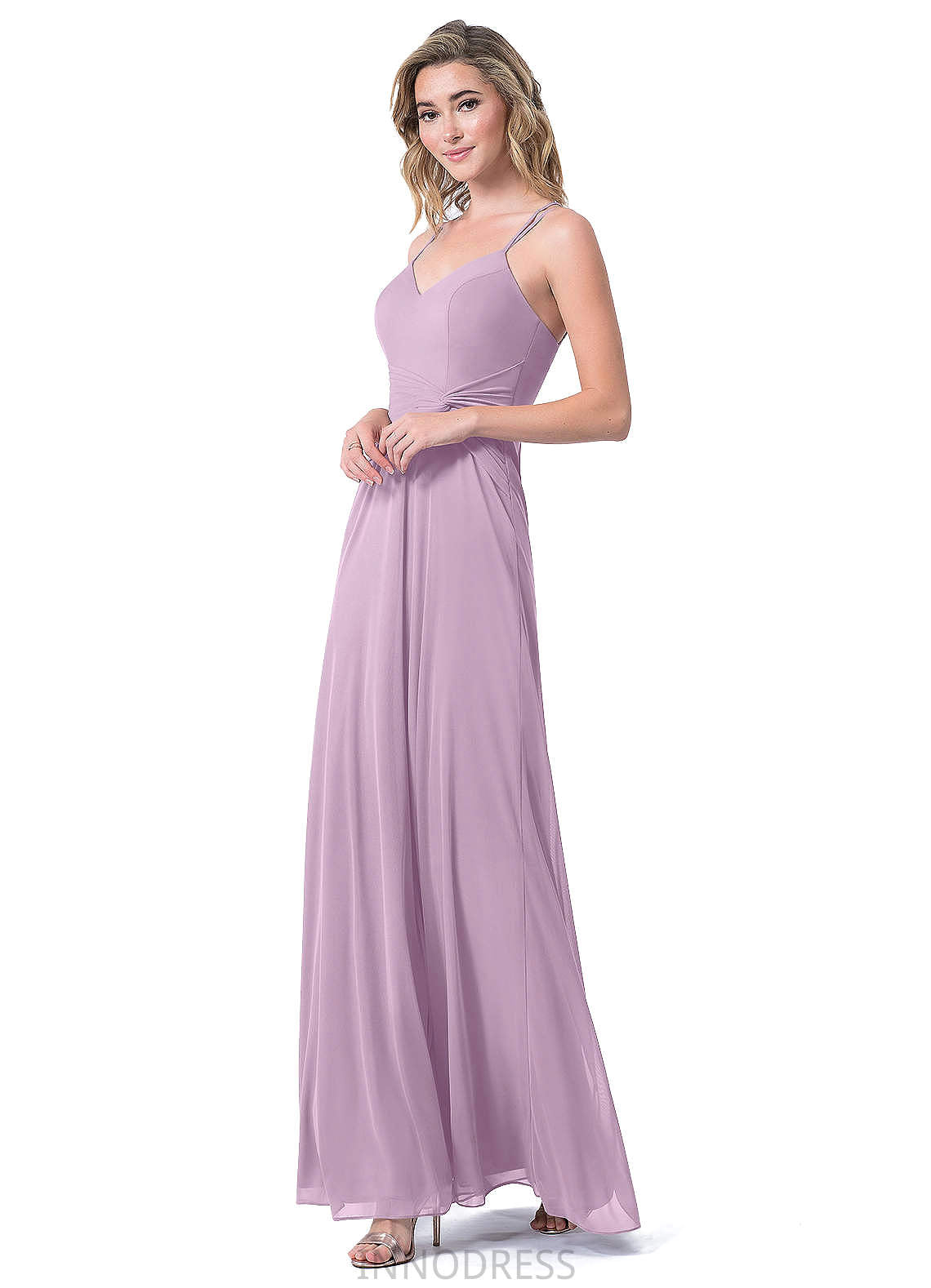 Alisha Trumpet/Mermaid Natural Waist Floor Length Sleeveless Spaghetti Staps Bridesmaid Dresses