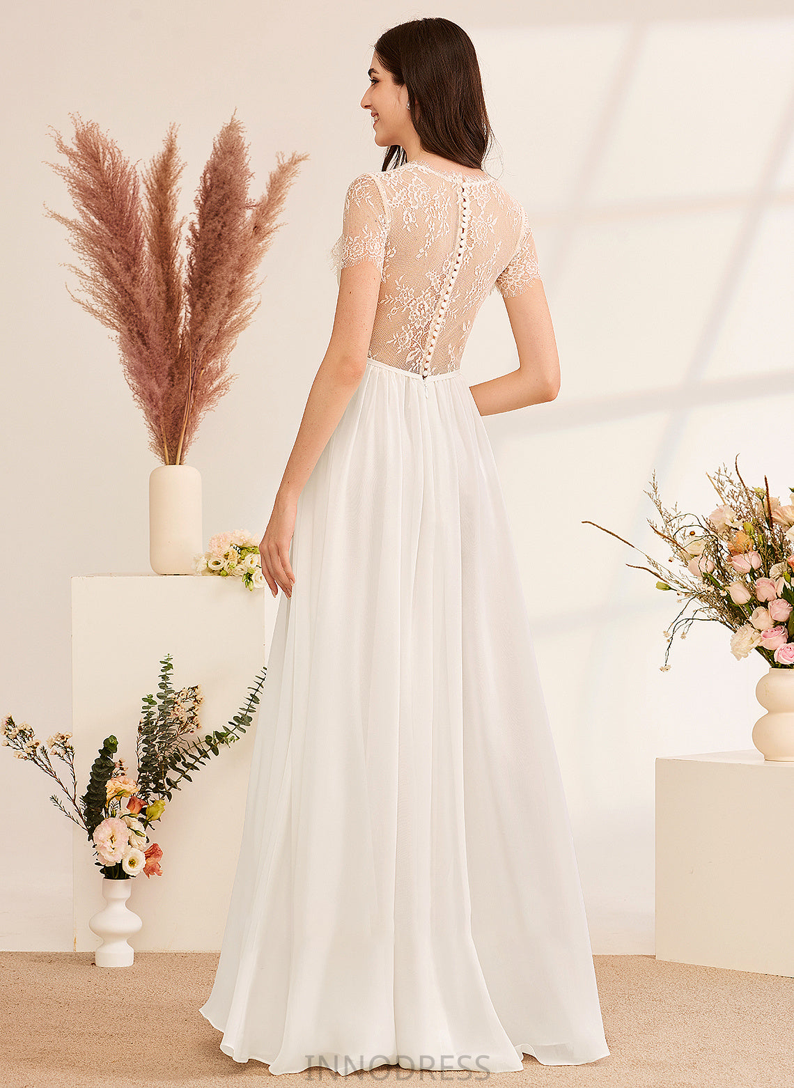 Ashlynn Wedding Dresses Dress A-Line Wedding V-neck Floor-Length With Ruffle