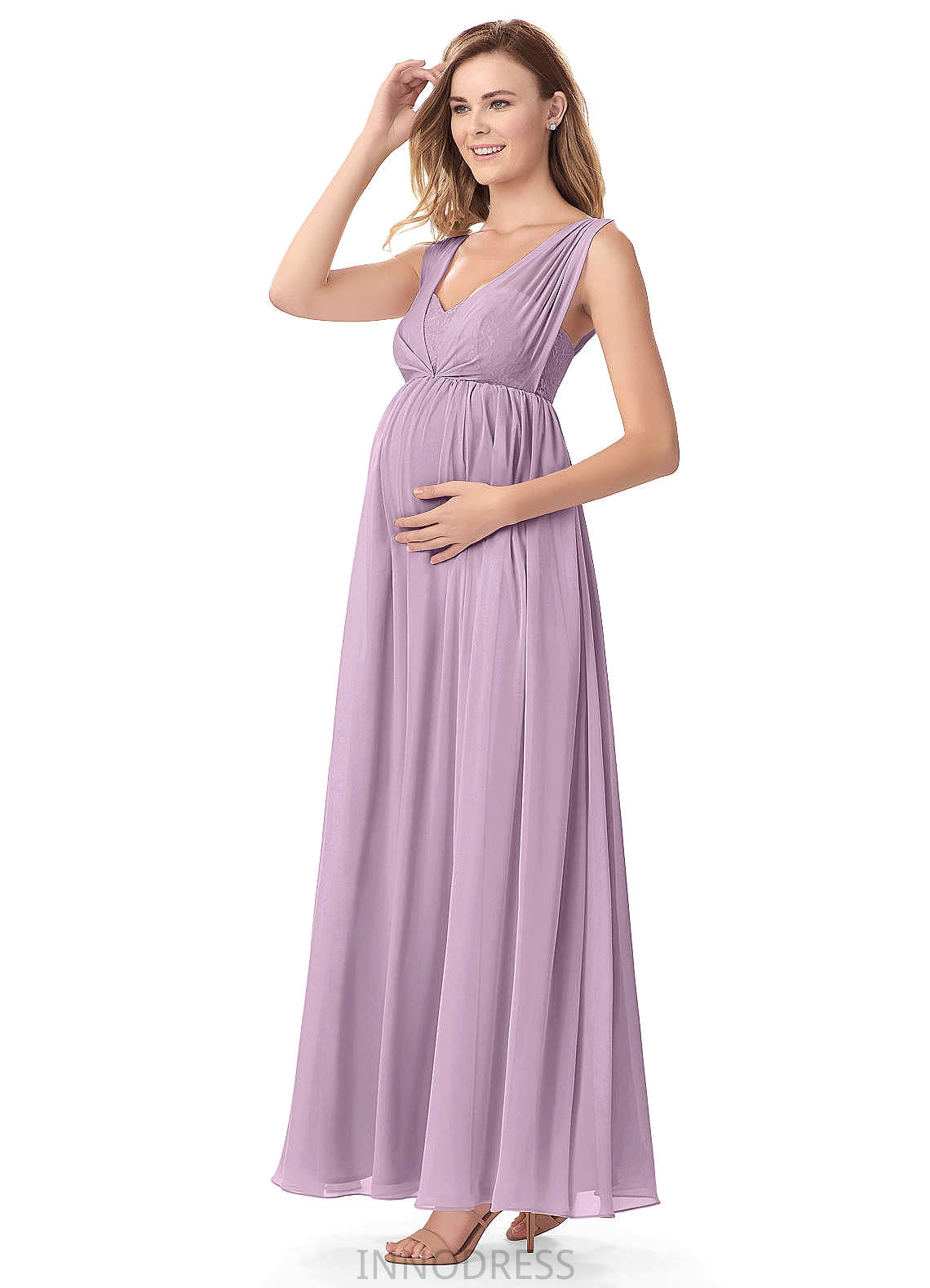 Lailah Velvet Trumpet/Mermaid Spaghetti Staps Floor Length Sleeveless Natural Waist Bridesmaid Dresses