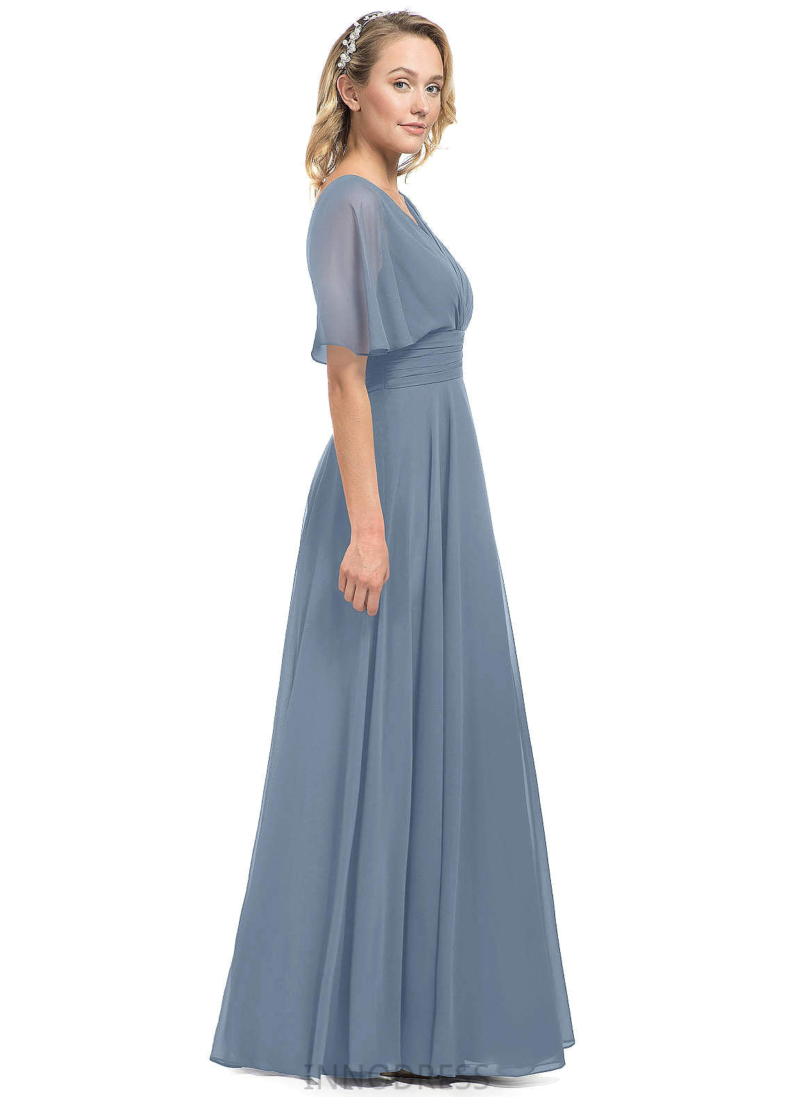 Miracle A-Line/Princess Floor Length Scoop Natural Waist Sleeveless Bridesmaid Dresses