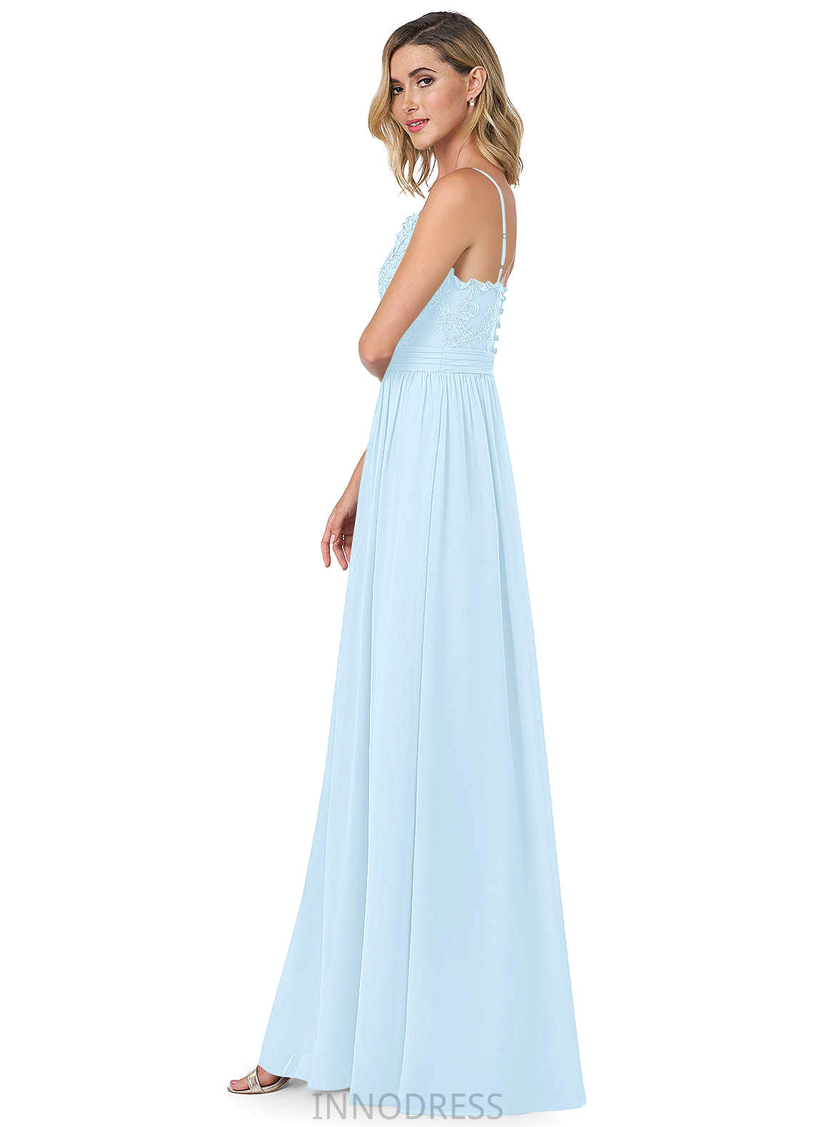 Cristina Trumpet/Mermaid Sleeveless Spandex One Shoulder Floor Length Natural Waist Bridesmaid Dresses