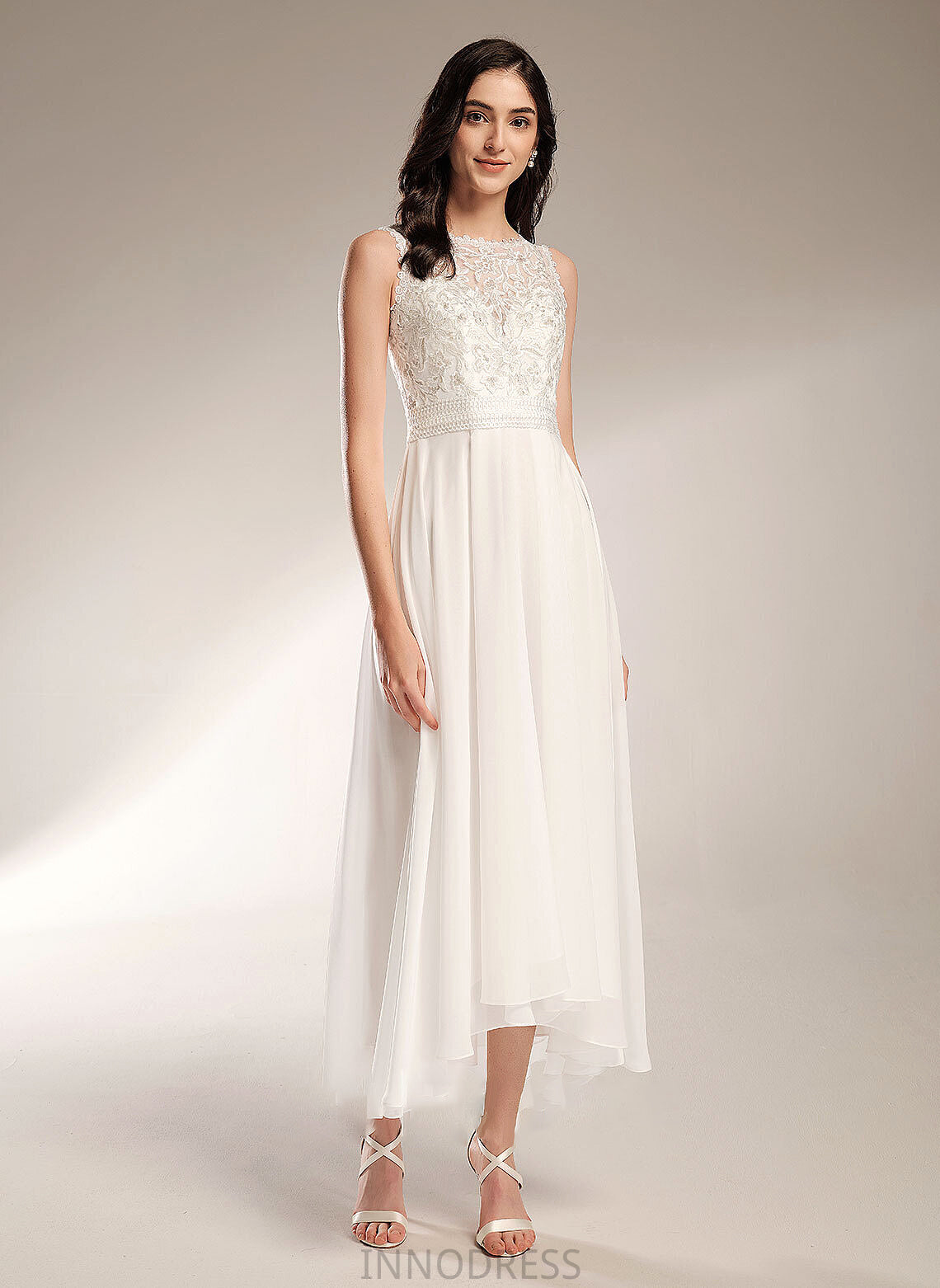 Dress Asymmetrical Harley Scoop Wedding Wedding Dresses Neck A-Line