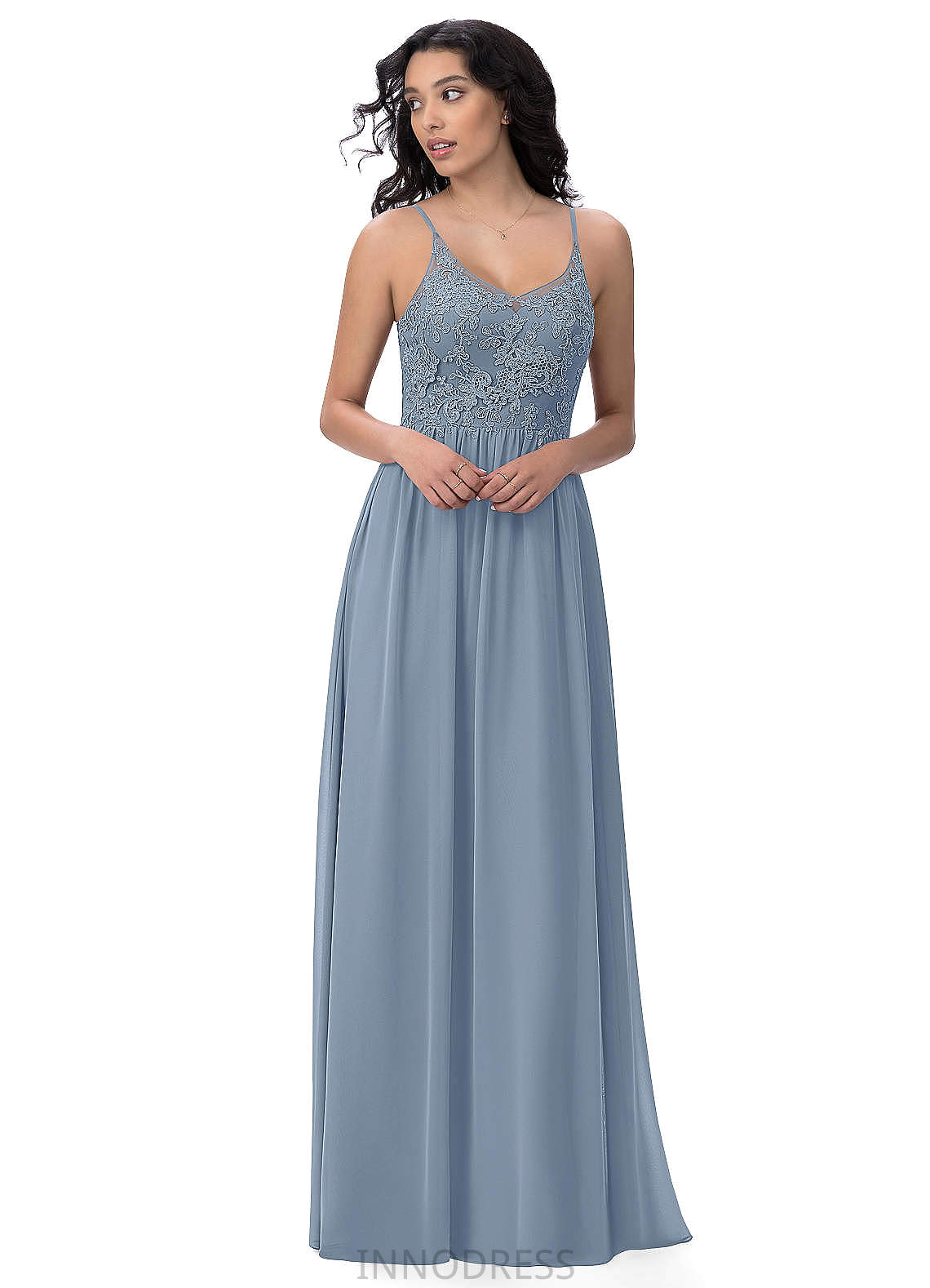 Elaina A-Line/Princess One Shoulder Sleeveless Natural Waist Floor Length Bridesmaid Dresses