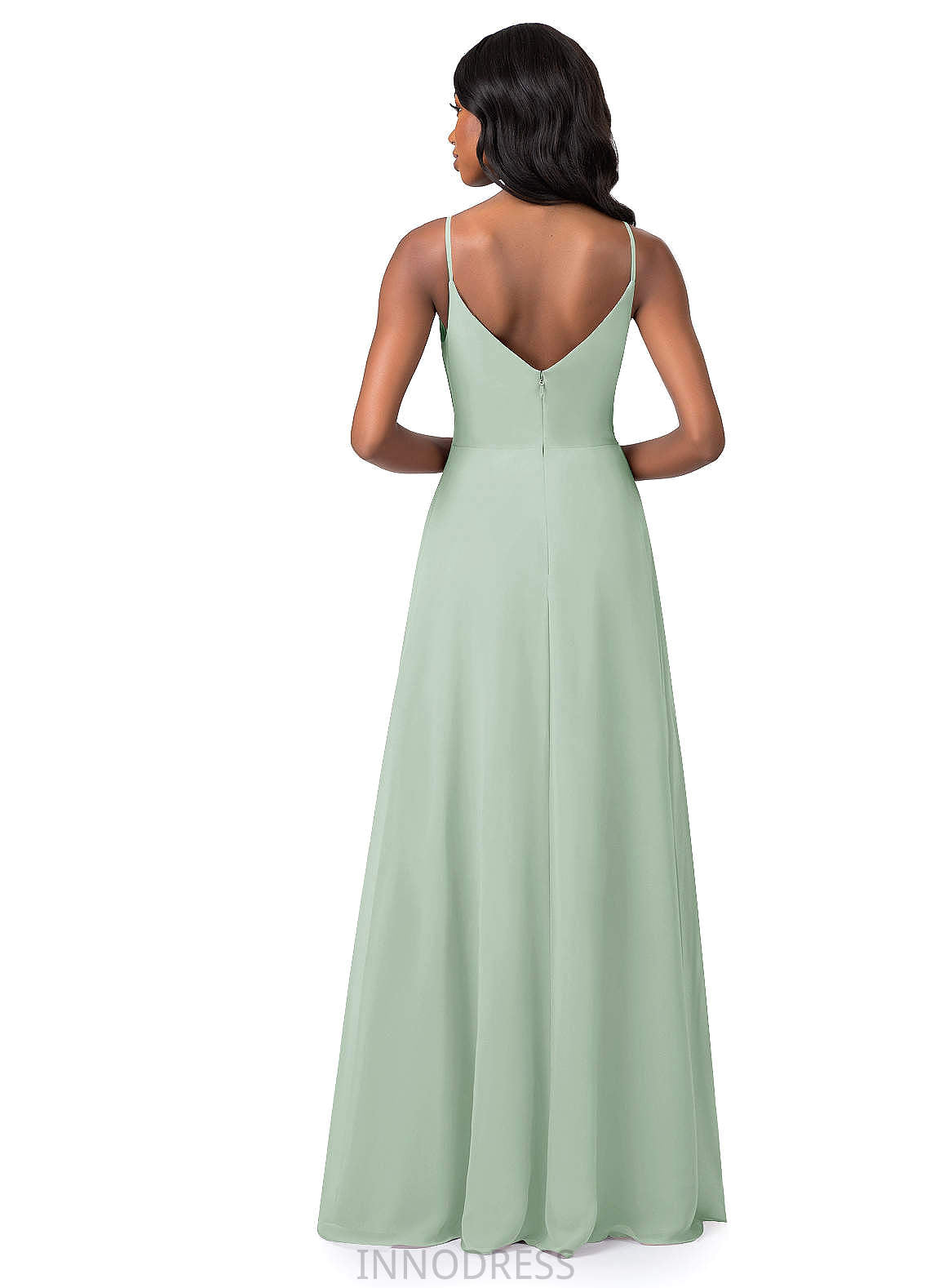 Kaila Floor Length A-Line/Princess Sleeveless Straps Natural Waist Bridesmaid Dresses