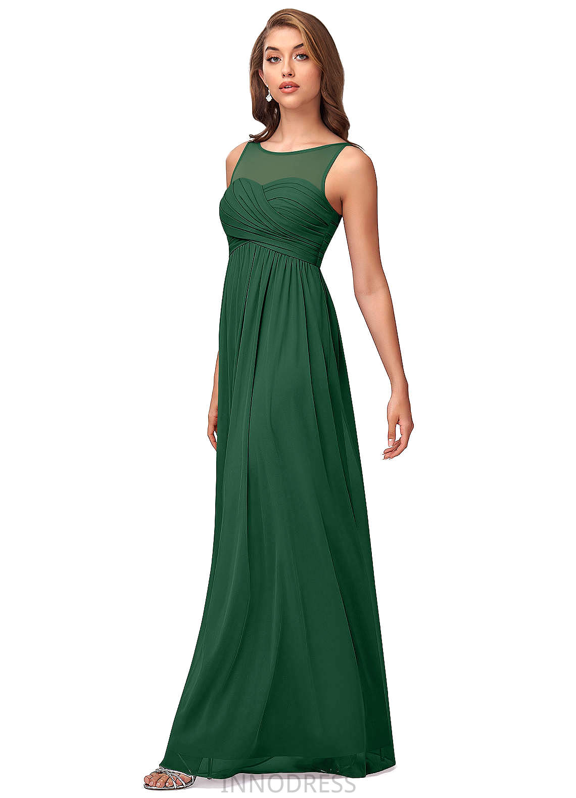 Lucy Spandex Spaghetti Staps Trumpet/Mermaid Natural Waist Floor Length Sleeveless Bridesmaid Dresses