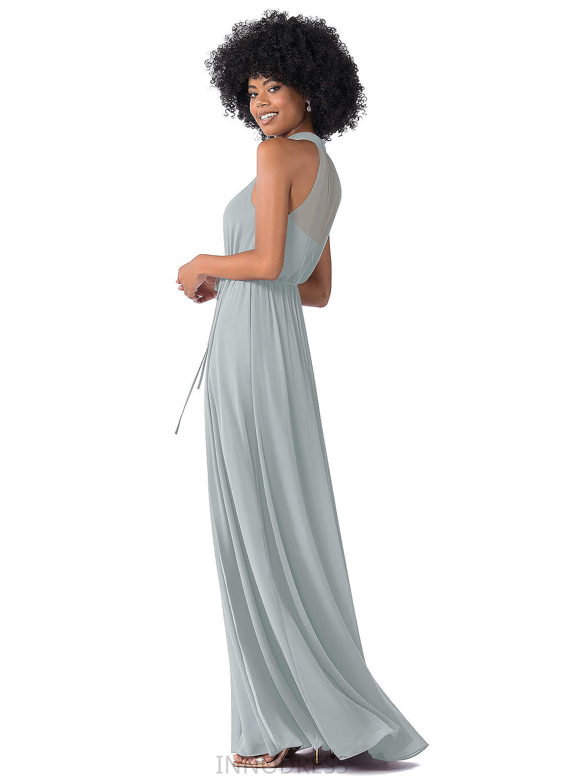 Cynthia Sleeveless Straps Natural Waist A-Line/Princess Floor Length Bridesmaid Dresses