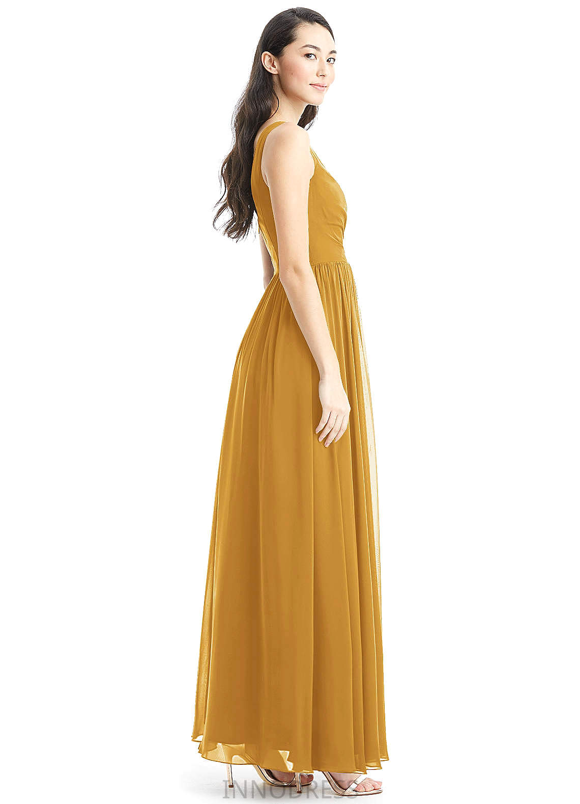 Amiyah Natural Waist Sheath/Column Spandex Floor Length Spaghetti Staps Sleeveless Bridesmaid Dresses