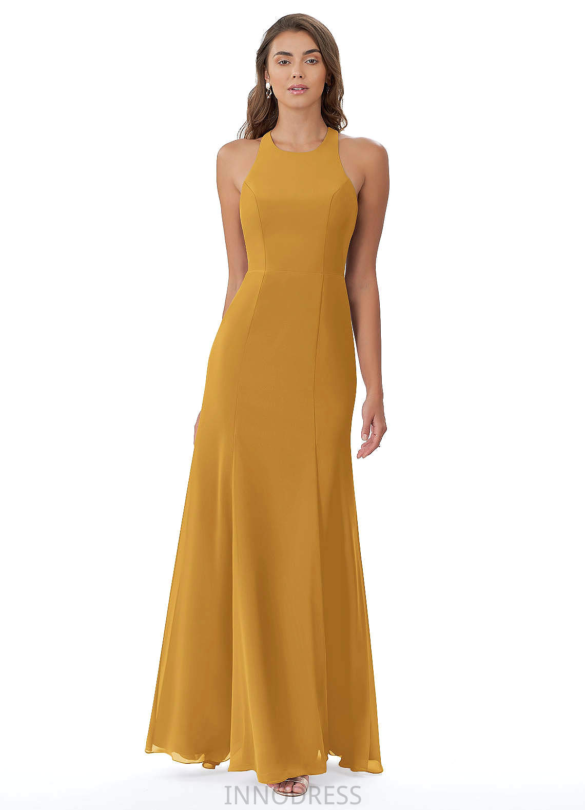 Madeleine One Shoulder Floor Length Natural Waist Sleeveless A-Line/Princess Bridesmaid Dresses