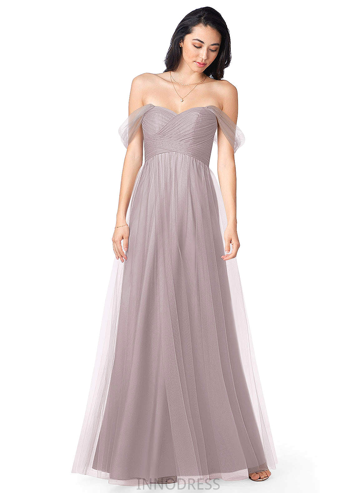 Rosalind Spaghetti Staps Sleeveless A-Line/Princess Natural Waist Floor Length Bridesmaid Dresses