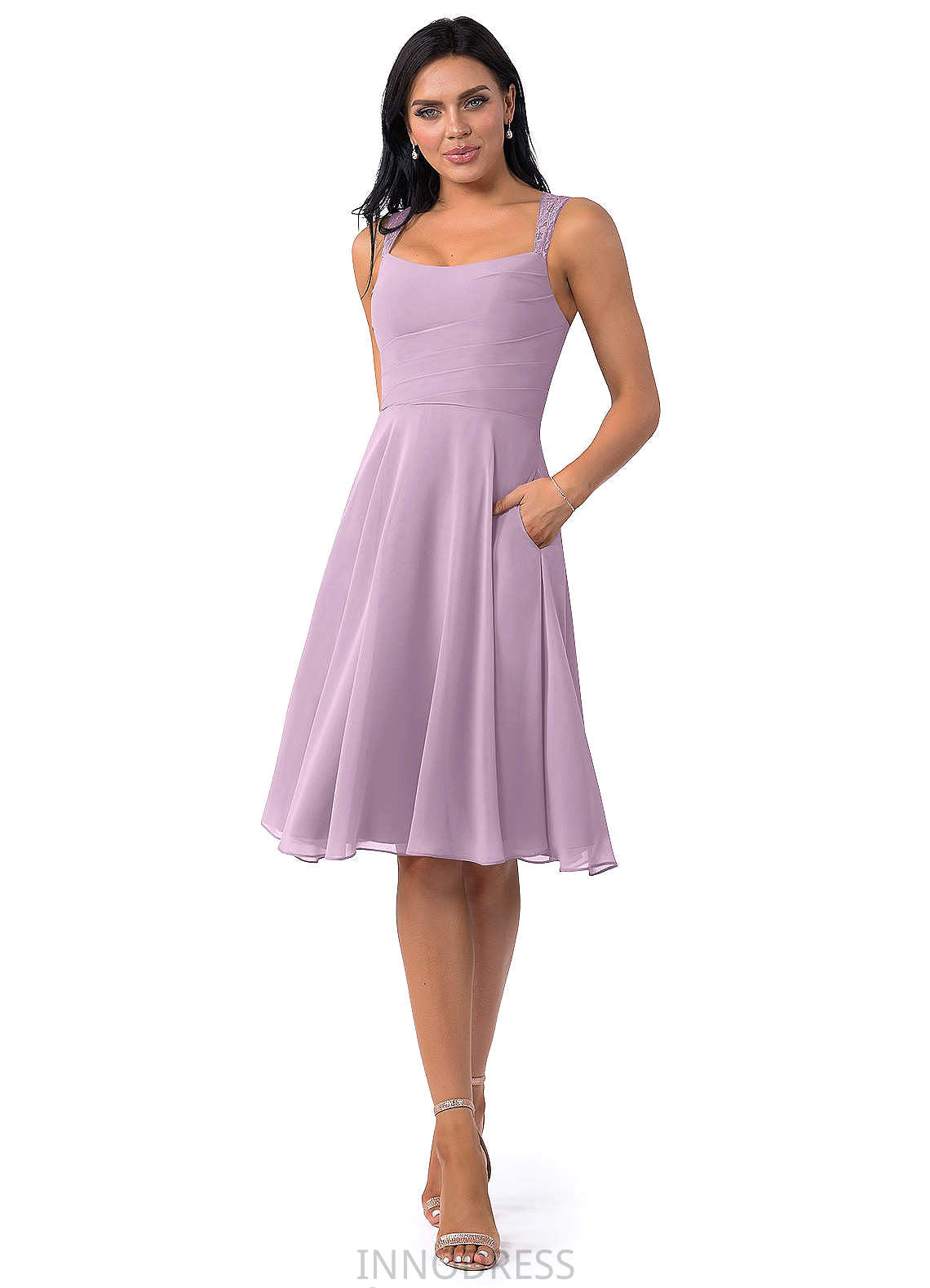 Alessandra Natural Waist A-Line/Princess Sleeveless Spaghetti Staps Floor Length Bridesmaid Dresses