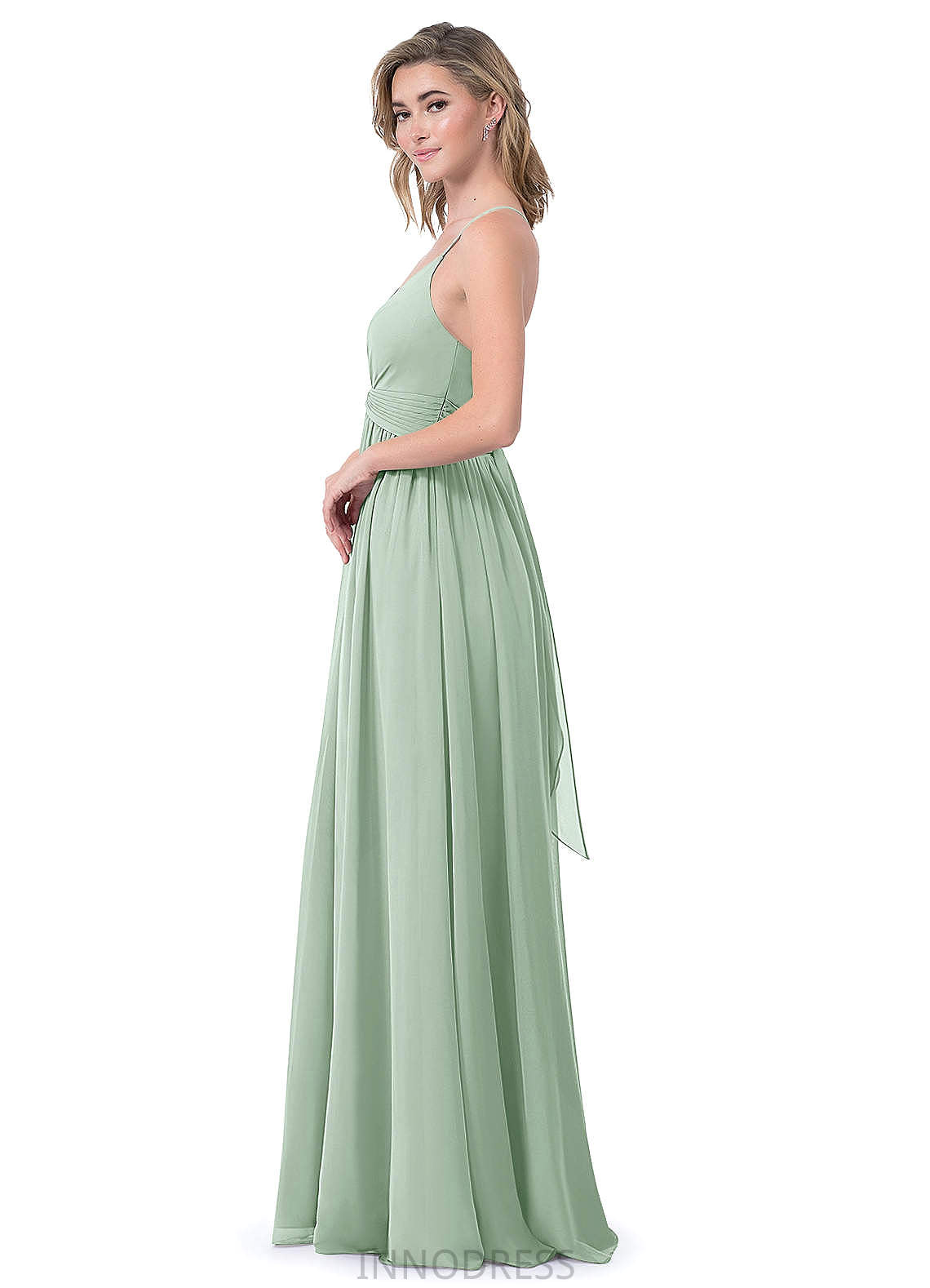 Carley Trumpet/Mermaid Sleeveless Natural Waist Taffeta One Shoulder Floor Length Bridesmaid Dresses