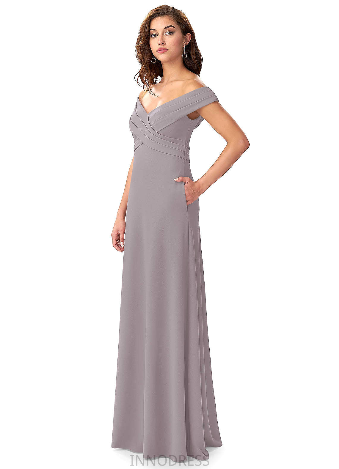 Gwendoline Straps Sleeveless A-Line/Princess Natural Waist Floor Length Bridesmaid Dresses