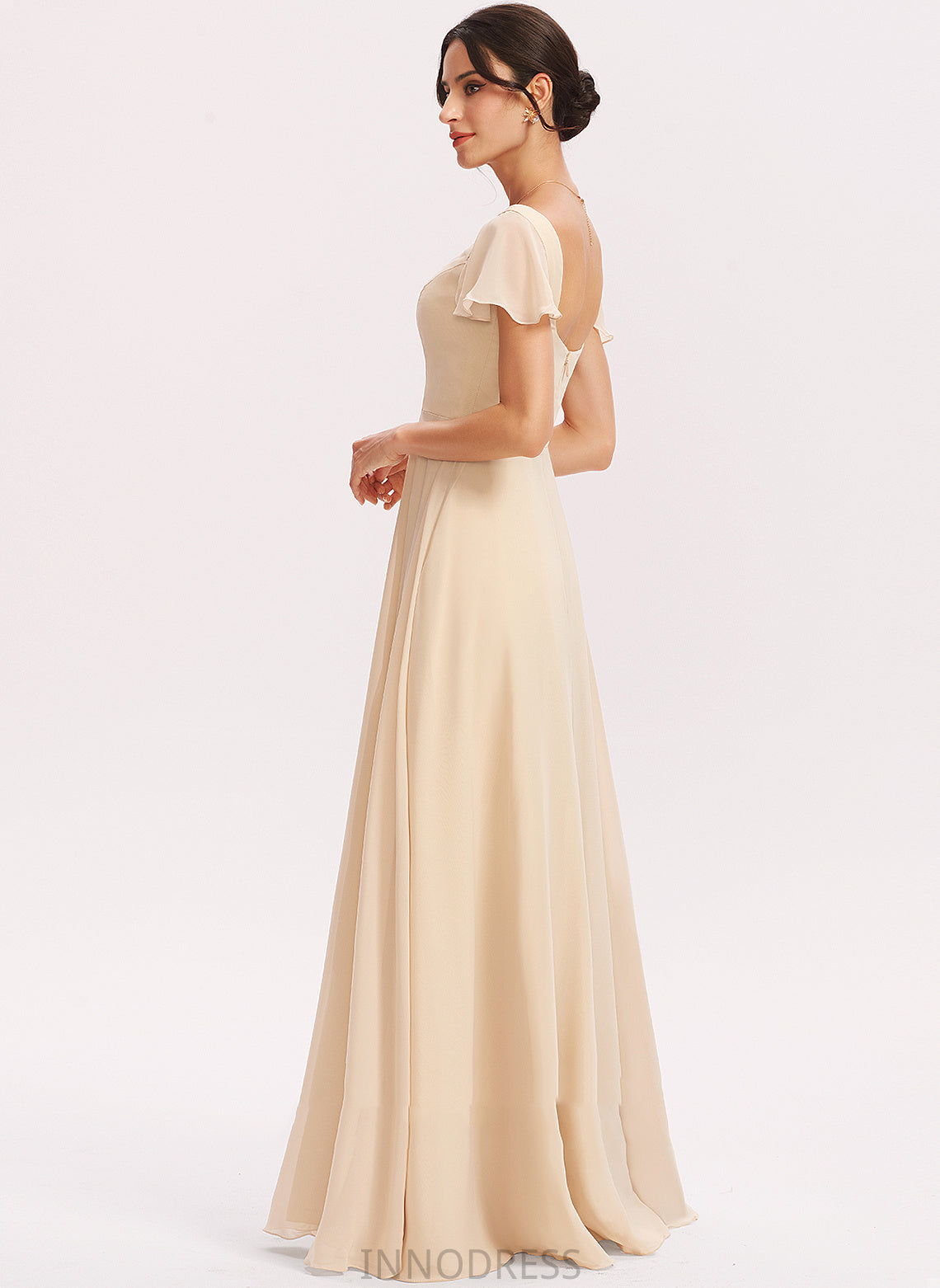 Embellishment Silhouette Length Fabric Floor-Length CascadingRuffles Neckline A-Line SquareNeckline Sloane Floor Length One Shoulder Bridesmaid Dresses