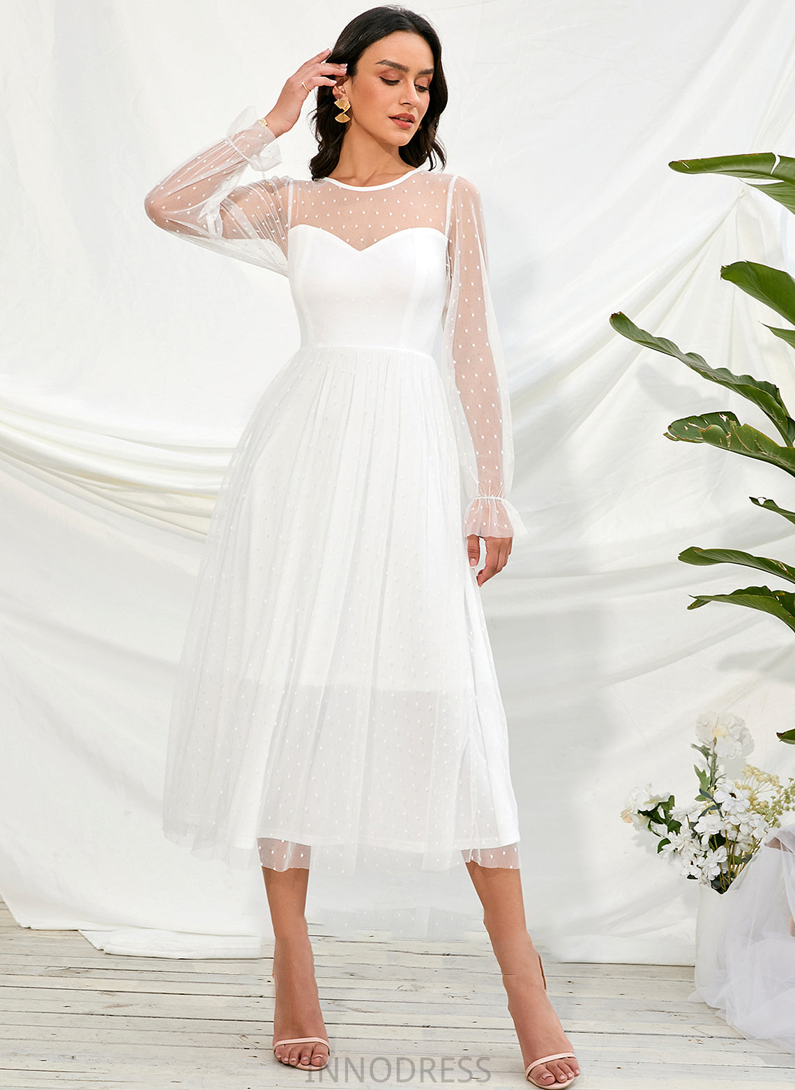 Angela A-Line Dress Wedding Wedding Dresses Tea-Length