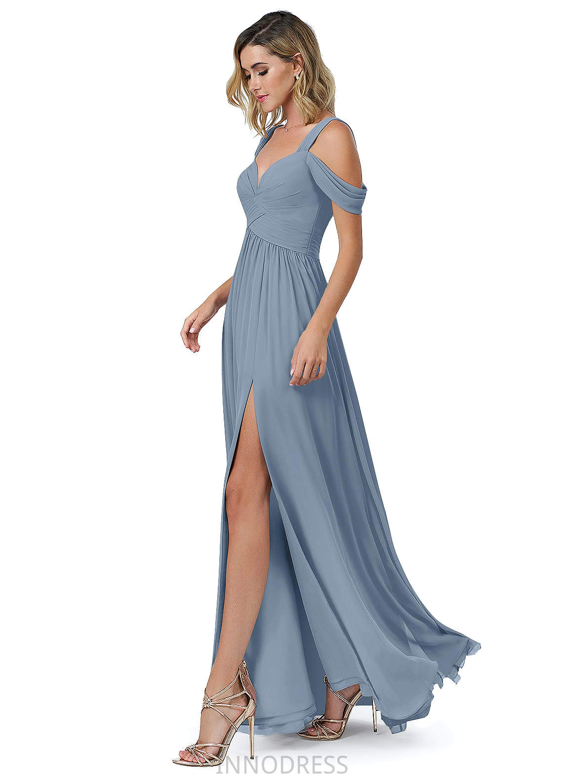 Winnie Sleeveless Floor Length A-Line/Princess Straps Natural Waist Bridesmaid Dresses