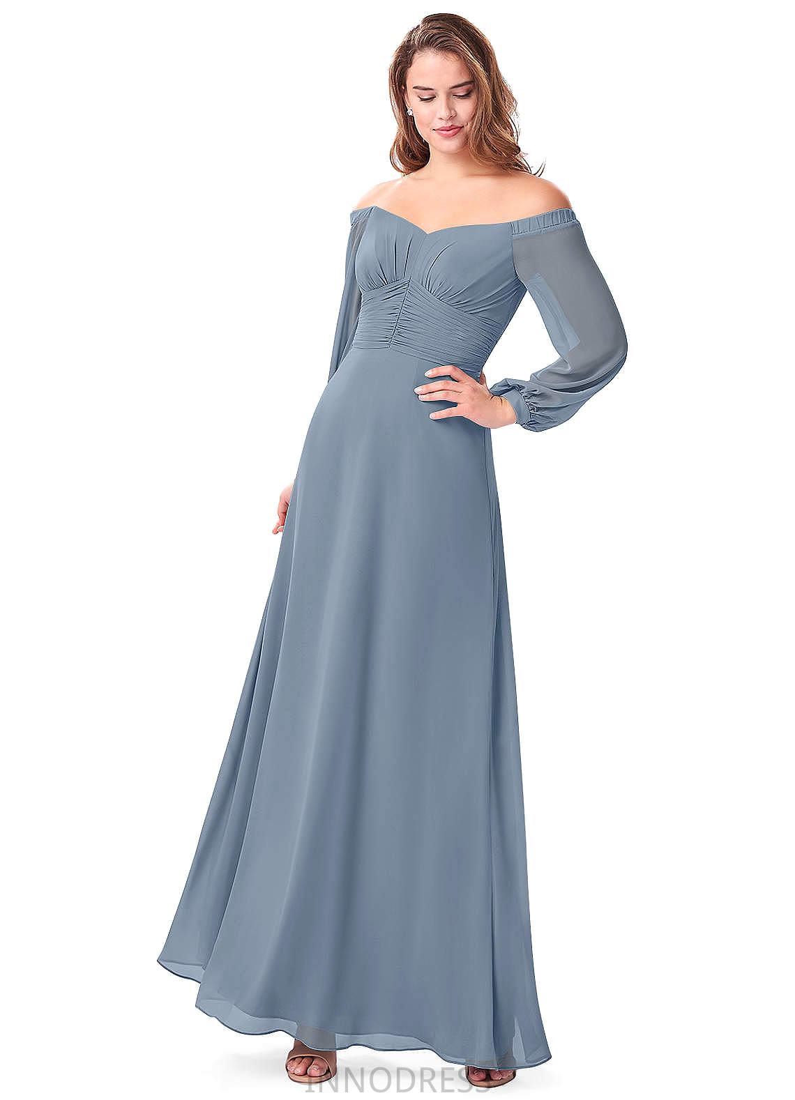 Lainey A-Line/Princess Floor Length Scoop Natural Waist Sleeveless Bridesmaid Dresses