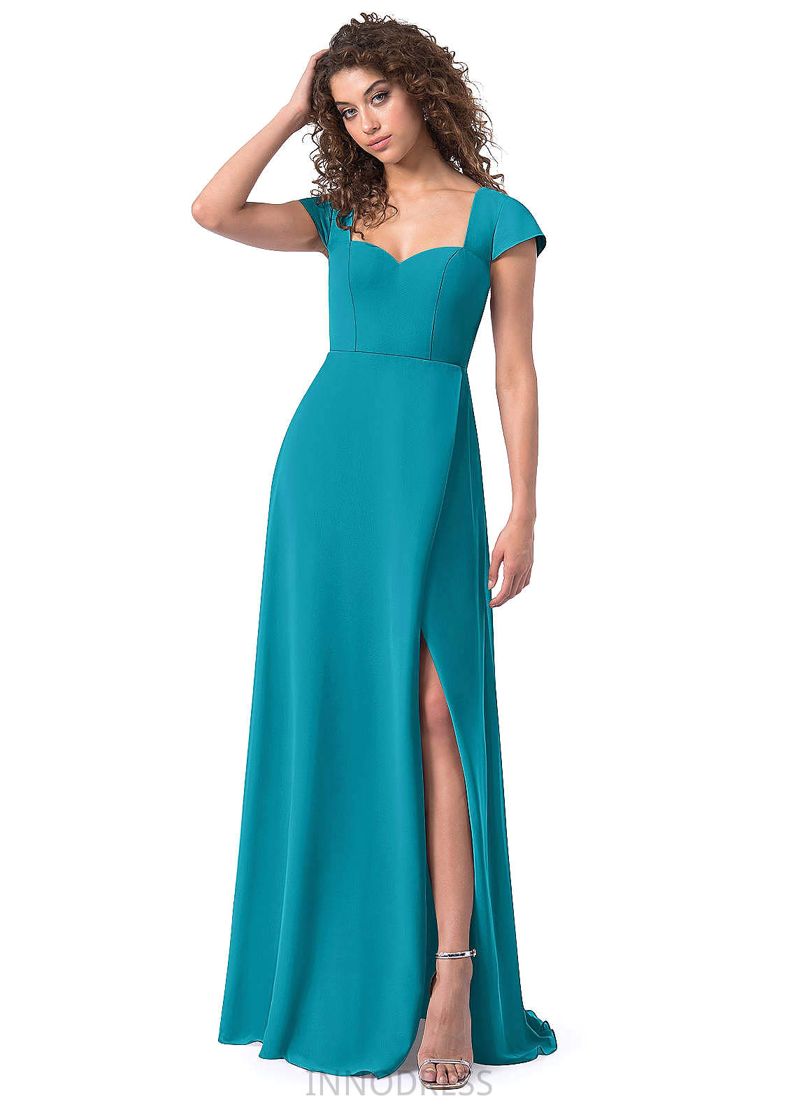 Anabelle Sleeveless A-Line/Princess Scoop Natural Waist Floor Length Bridesmaid Dresses