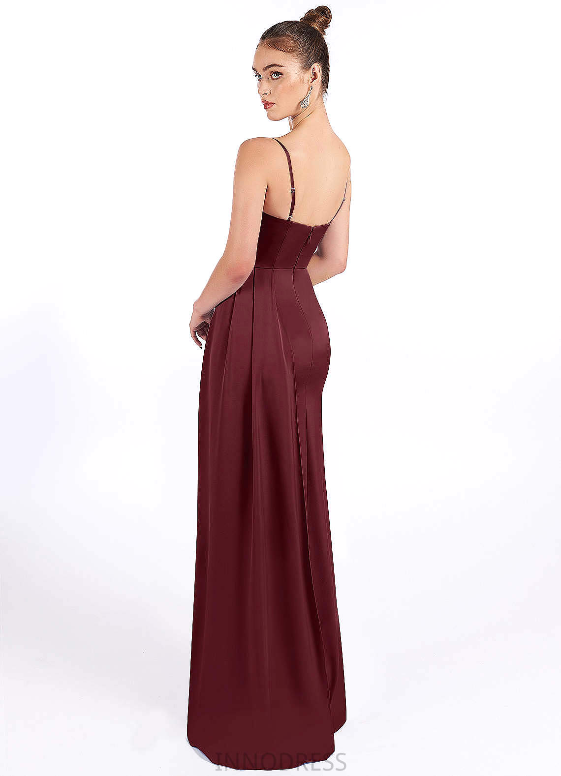 Britney Floor Length Sleeveless A-Line/Princess Natural Waist V-Neck Bridesmaid Dresses