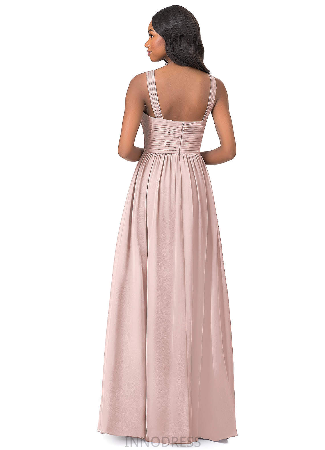 Ayana V-Neck Empire Waist Floor Length A-Line/Princess Half Sleeves Bridesmaid Dresses