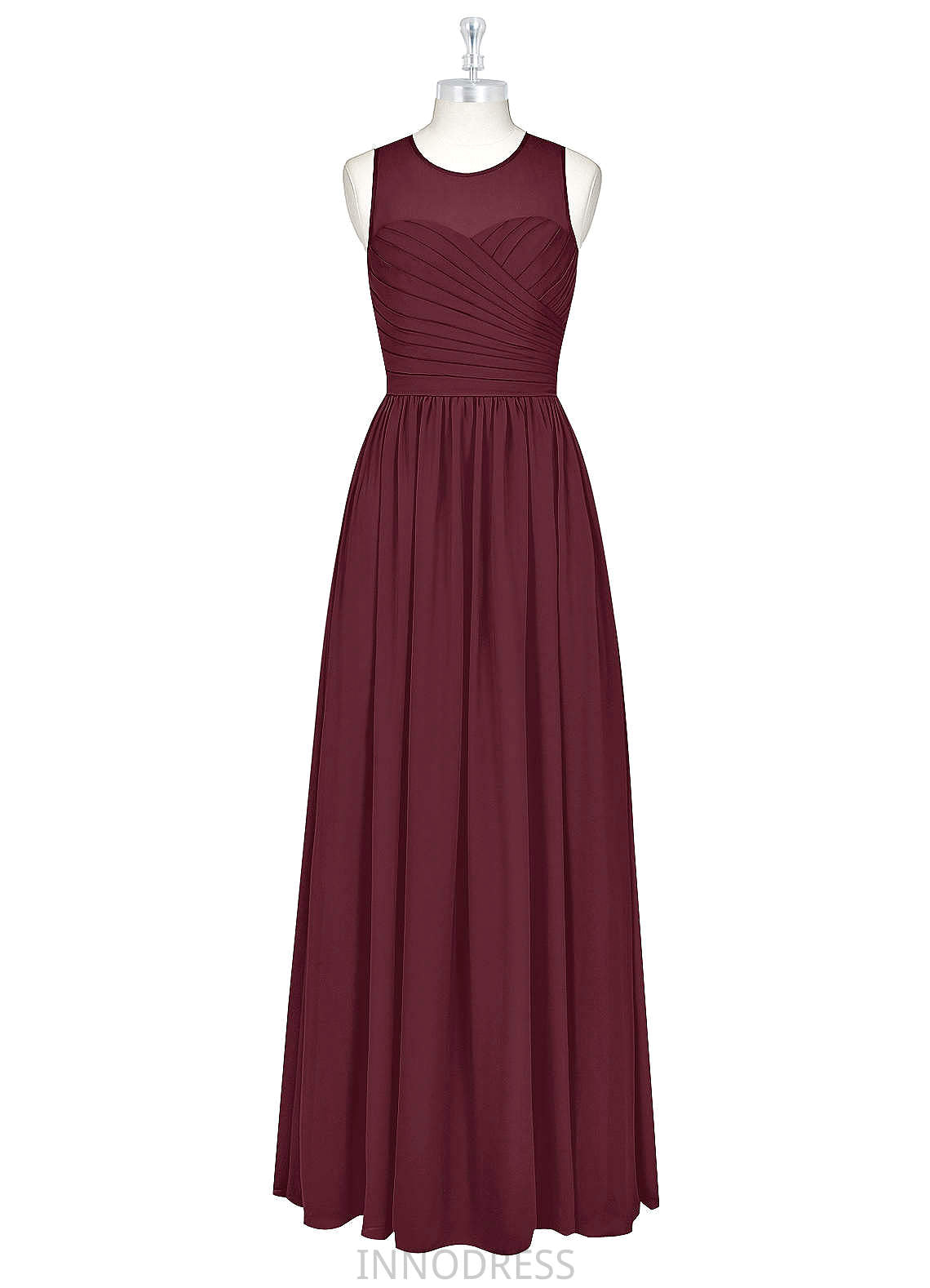 Kristen Natural Waist Scoop Sleeveless A-Line/Princess Floor Length Bridesmaid Dresses