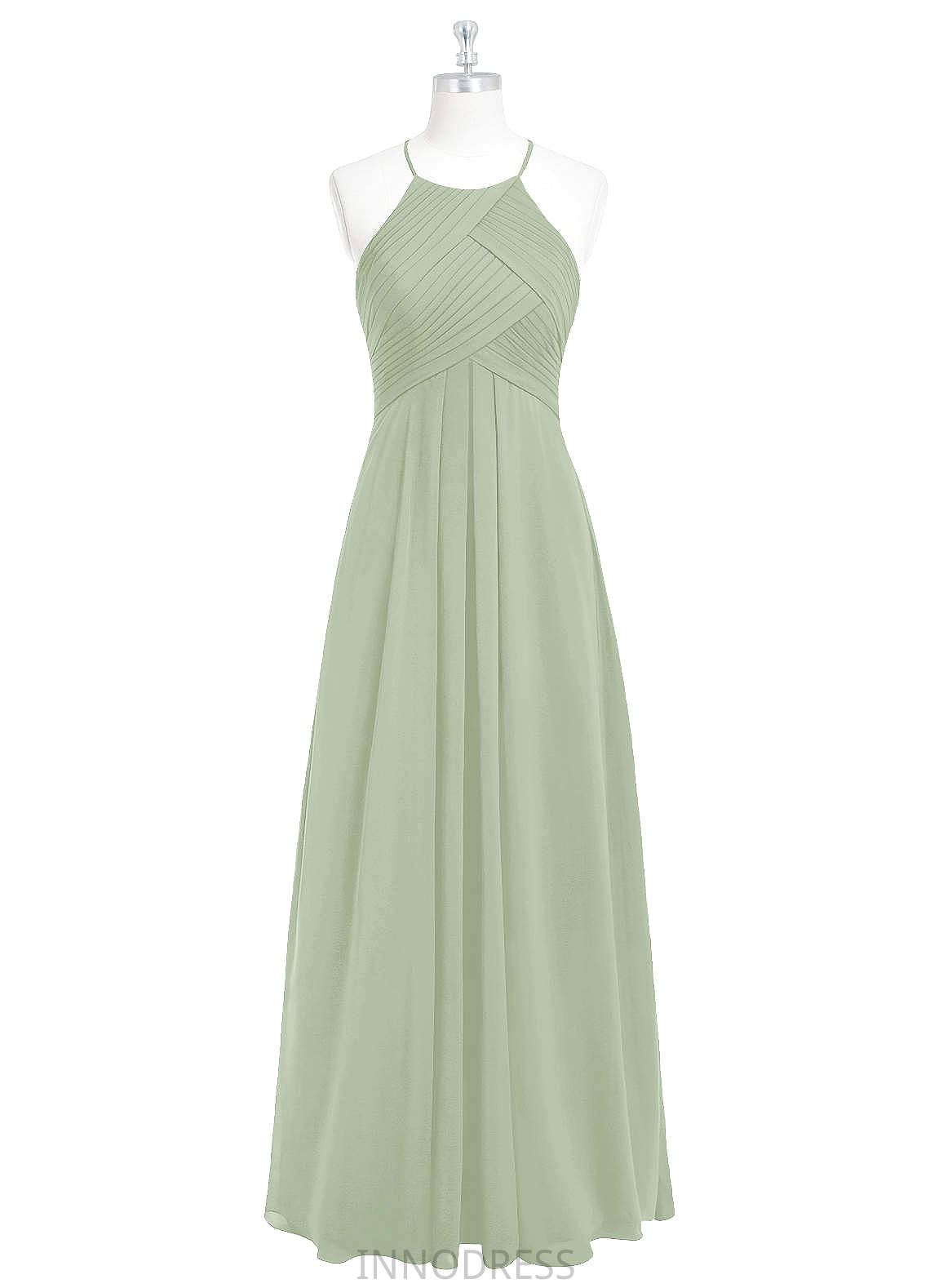 Lucile Sleeveless Scoop Natural Waist Floor Length Bridesmaid Dresses