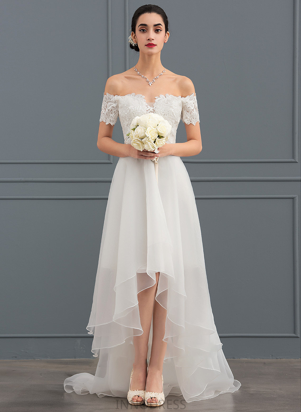 Organza With Asymmetrical Sequins Shiloh A-Line Wedding Dresses Wedding Dress