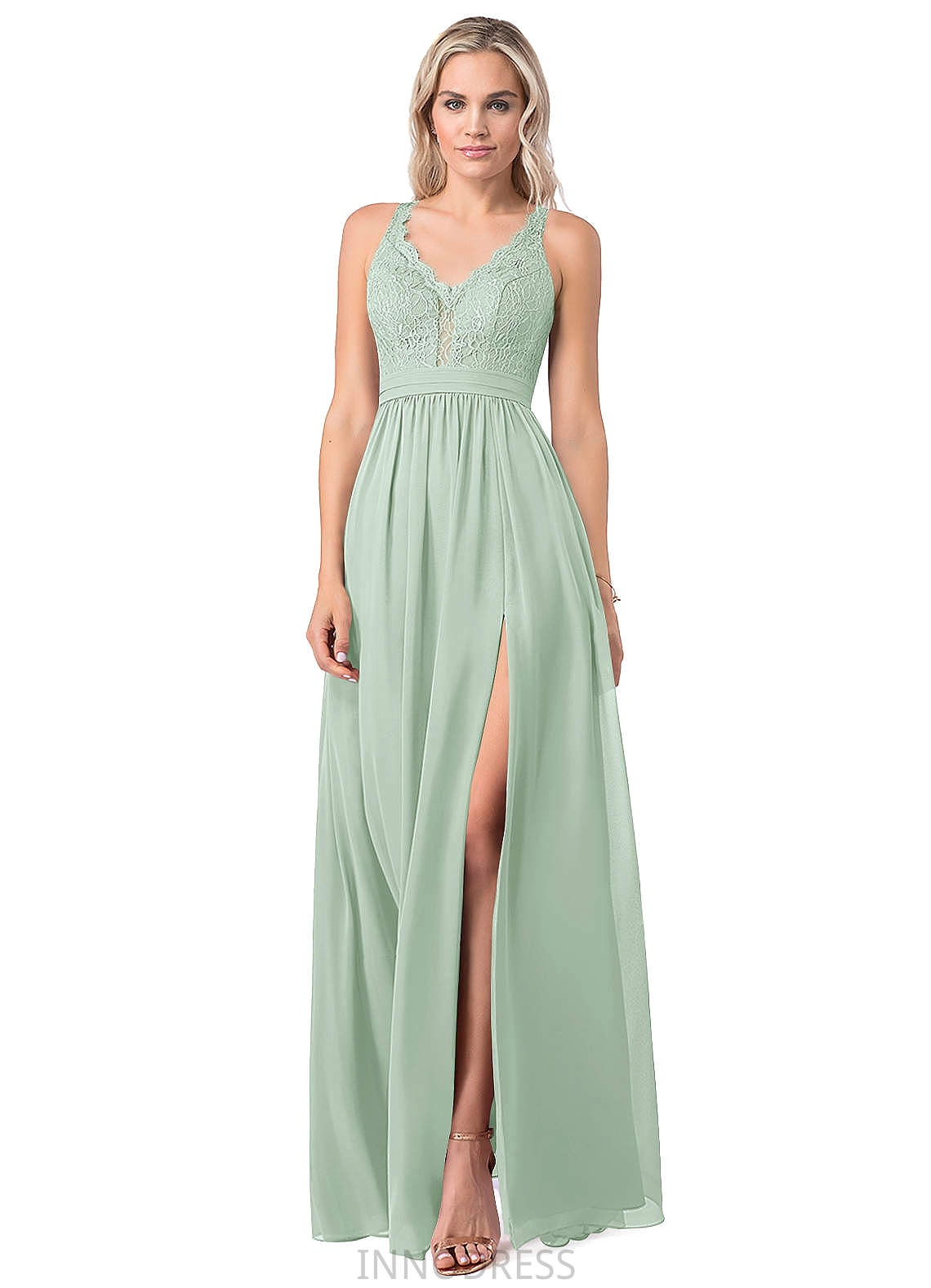 Isabela Floor Length A-Line/Princess Sleeveless One Shoulder Natural Waist Bridesmaid Dresses