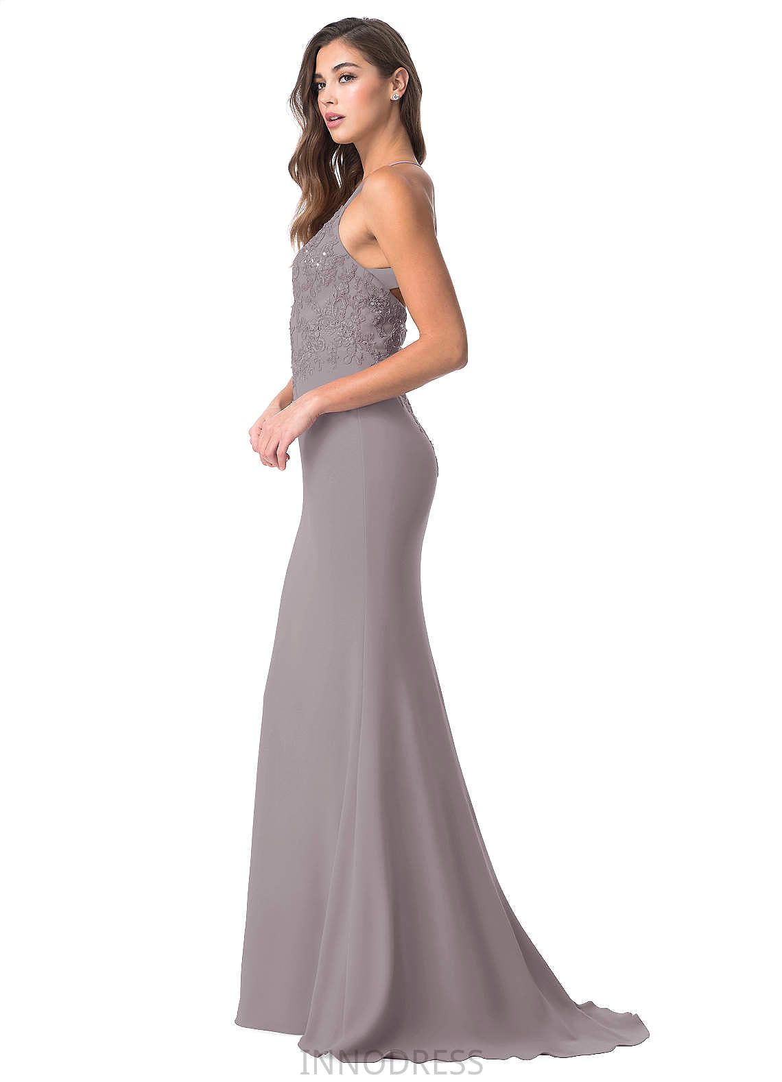 Ciara Spaghetti Staps A-Line/Princess Sleeveless Natural Waist Floor Length Bridesmaid Dresses