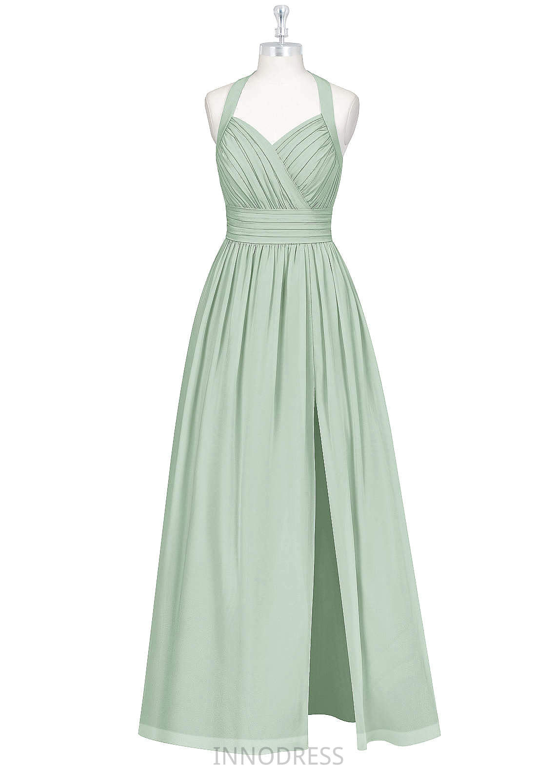 Adriana Spaghetti Staps Natural Waist Sleeveless A-Line/Princess Floor Length Bridesmaid Dresses