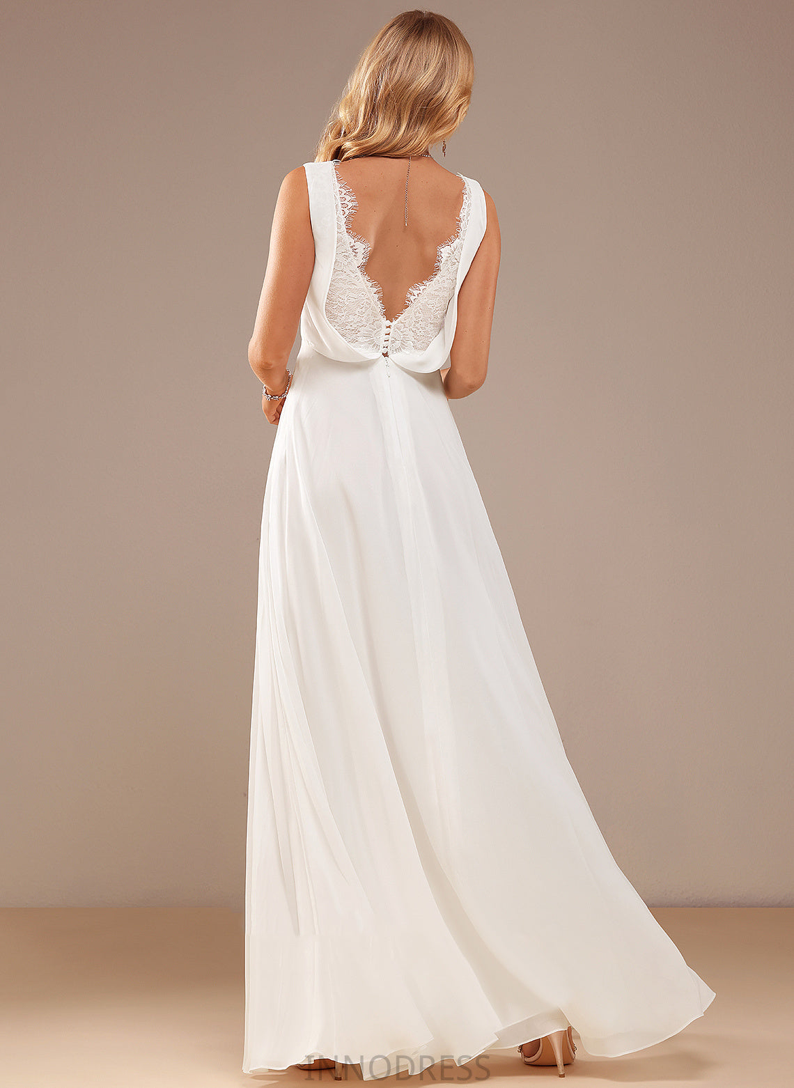 Dress Lace Regan V-neck Floor-Length A-Line Wedding Dresses Wedding Chiffon