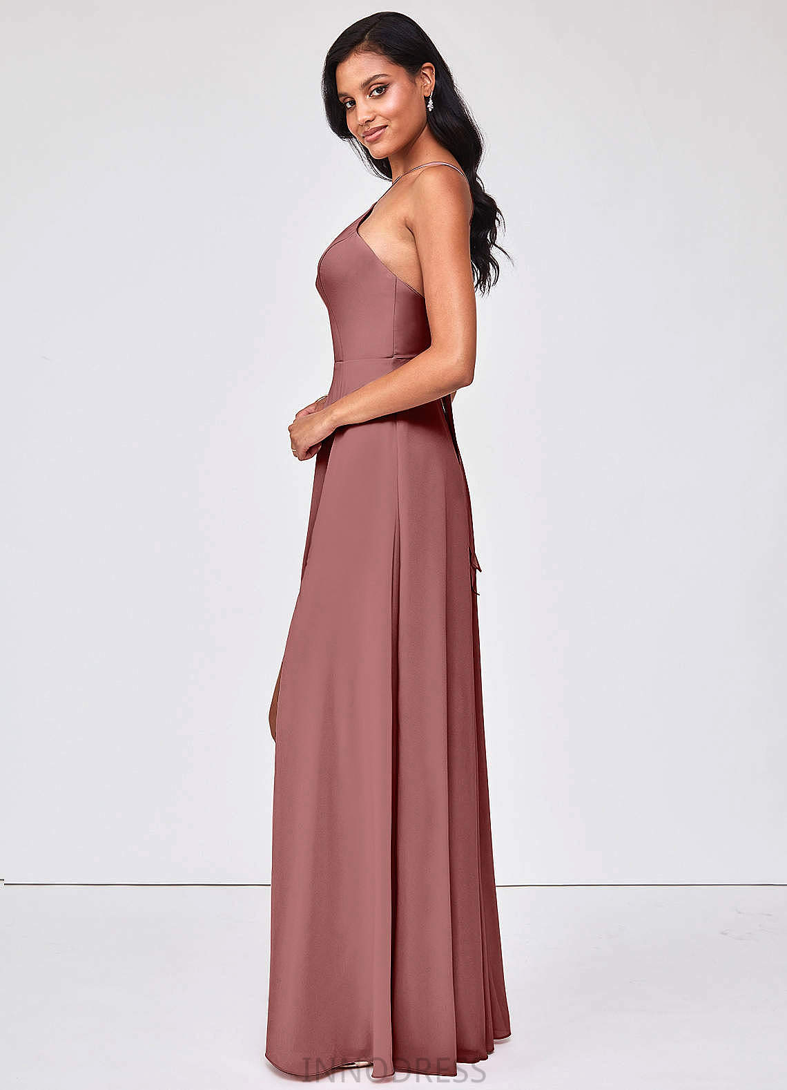 Lilah Sleeveless Trumpet/Mermaid Satin Natural Waist Floor Length Straps Bridesmaid Dresses