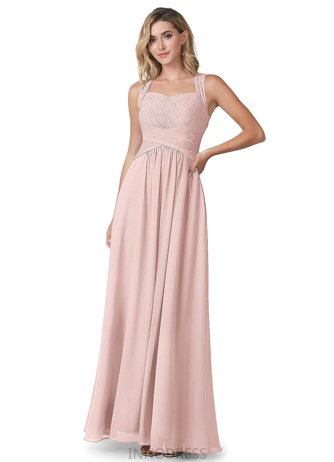 Kasey Sleeveless Natural Waist Spaghetti Staps High Low Sheath/Column Bridesmaid Dresses