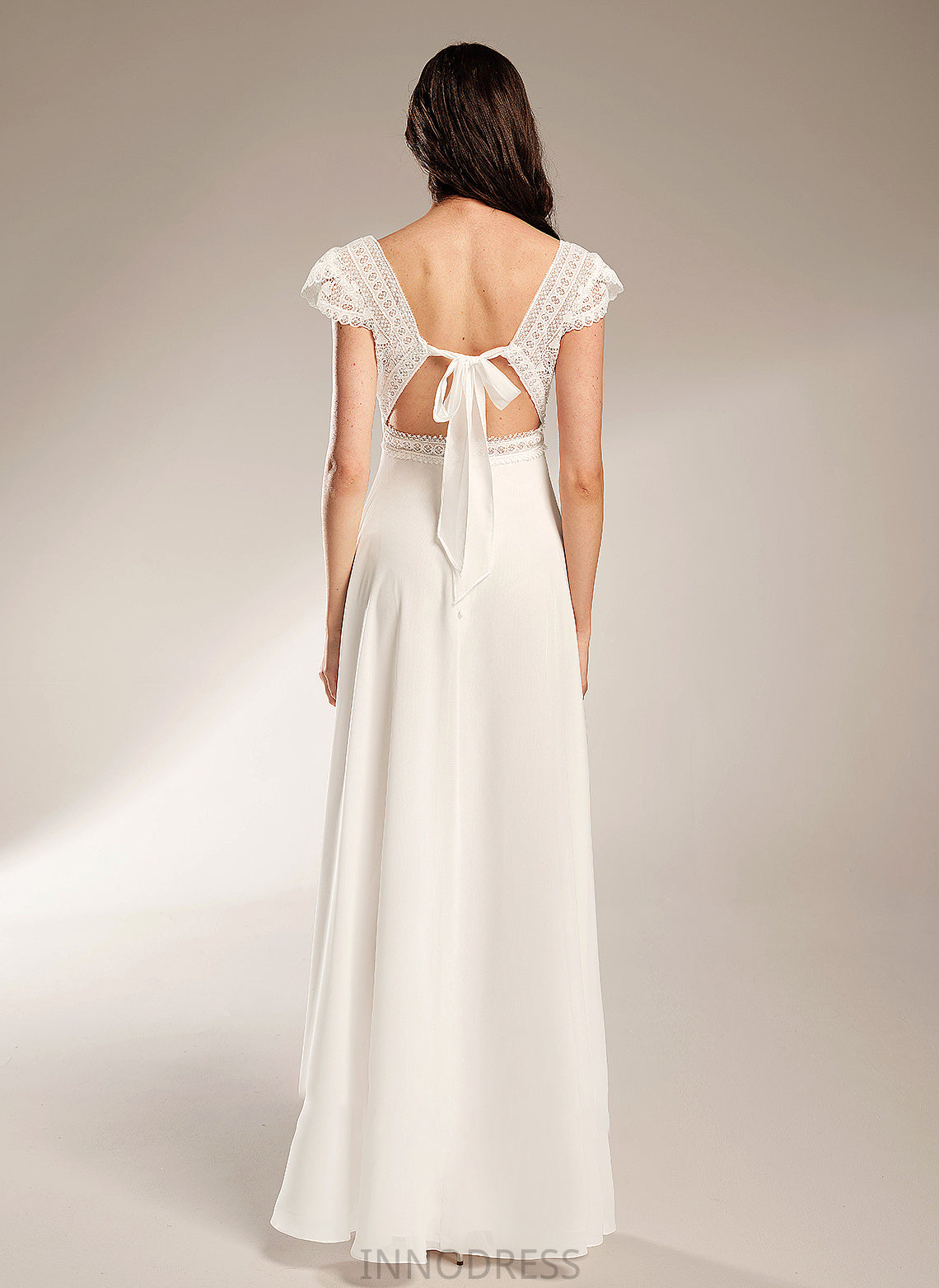 Wedding Wedding Dresses A-Line Floor-Length Dress V-neck Whitney