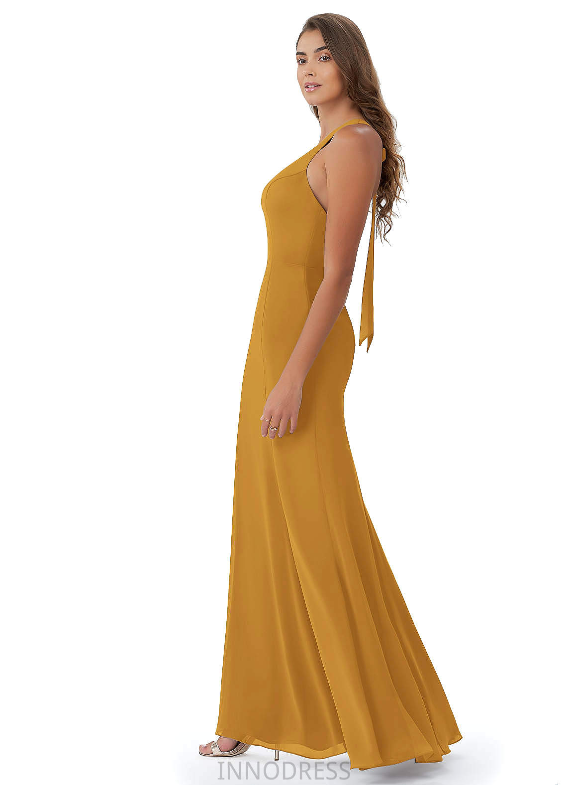 Madeleine One Shoulder Floor Length Natural Waist Sleeveless A-Line/Princess Bridesmaid Dresses