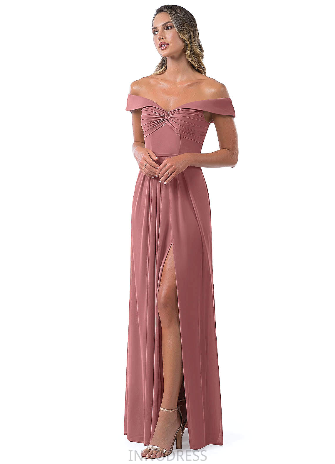 Jaylah A-Line/Princess Floor Length Natural Waist Sleeveless Spaghetti Staps Bridesmaid Dresses