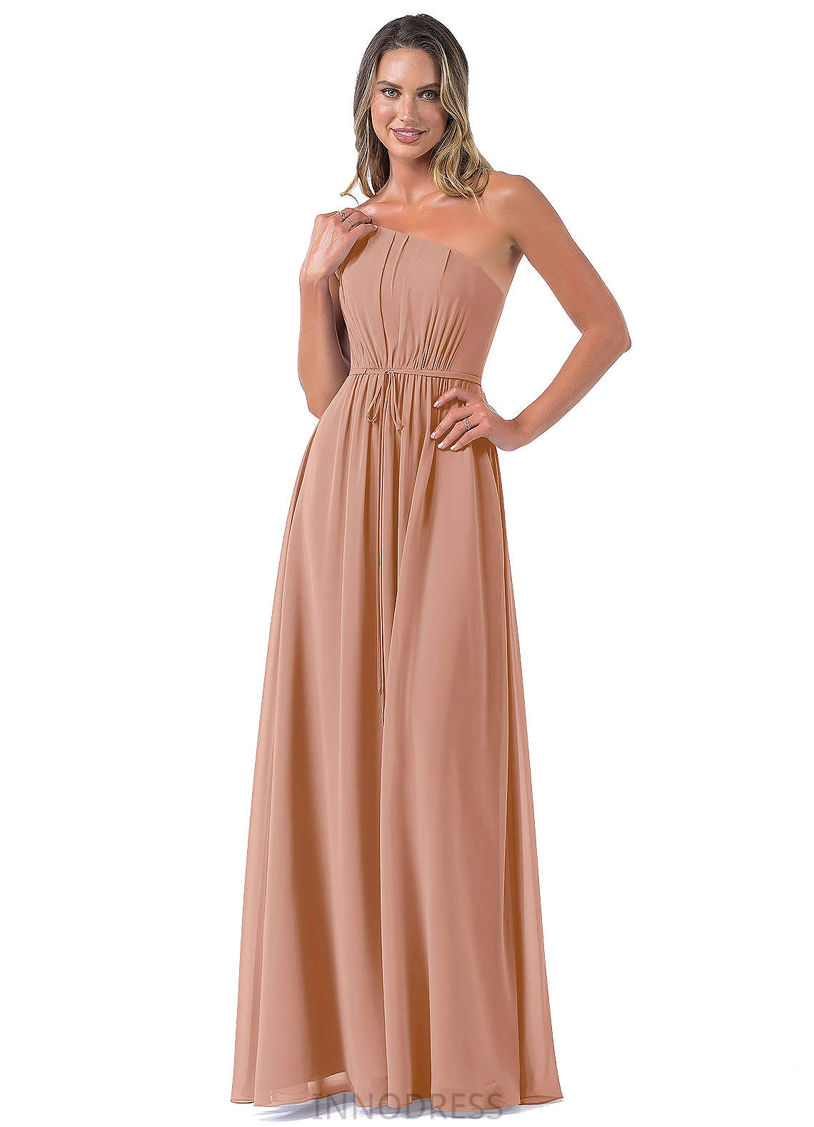 Abigayle V-Neck A-Line/Princess High Low Sleeveless Empire Waist Bridesmaid Dresses