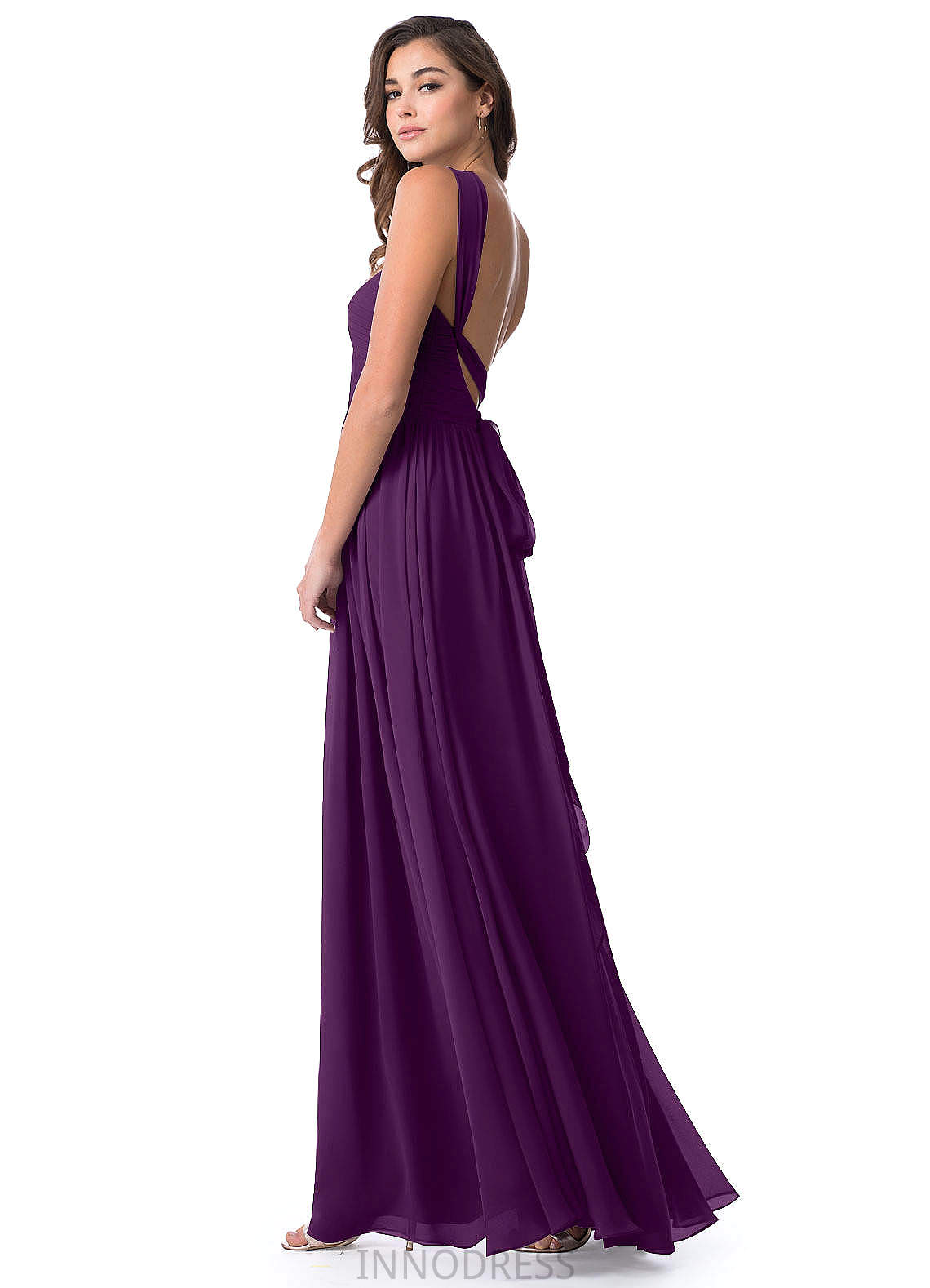 Marely Spaghetti Staps Floor Length A-Line/Princess Natural Waist Sleeveless Bridesmaid Dresses